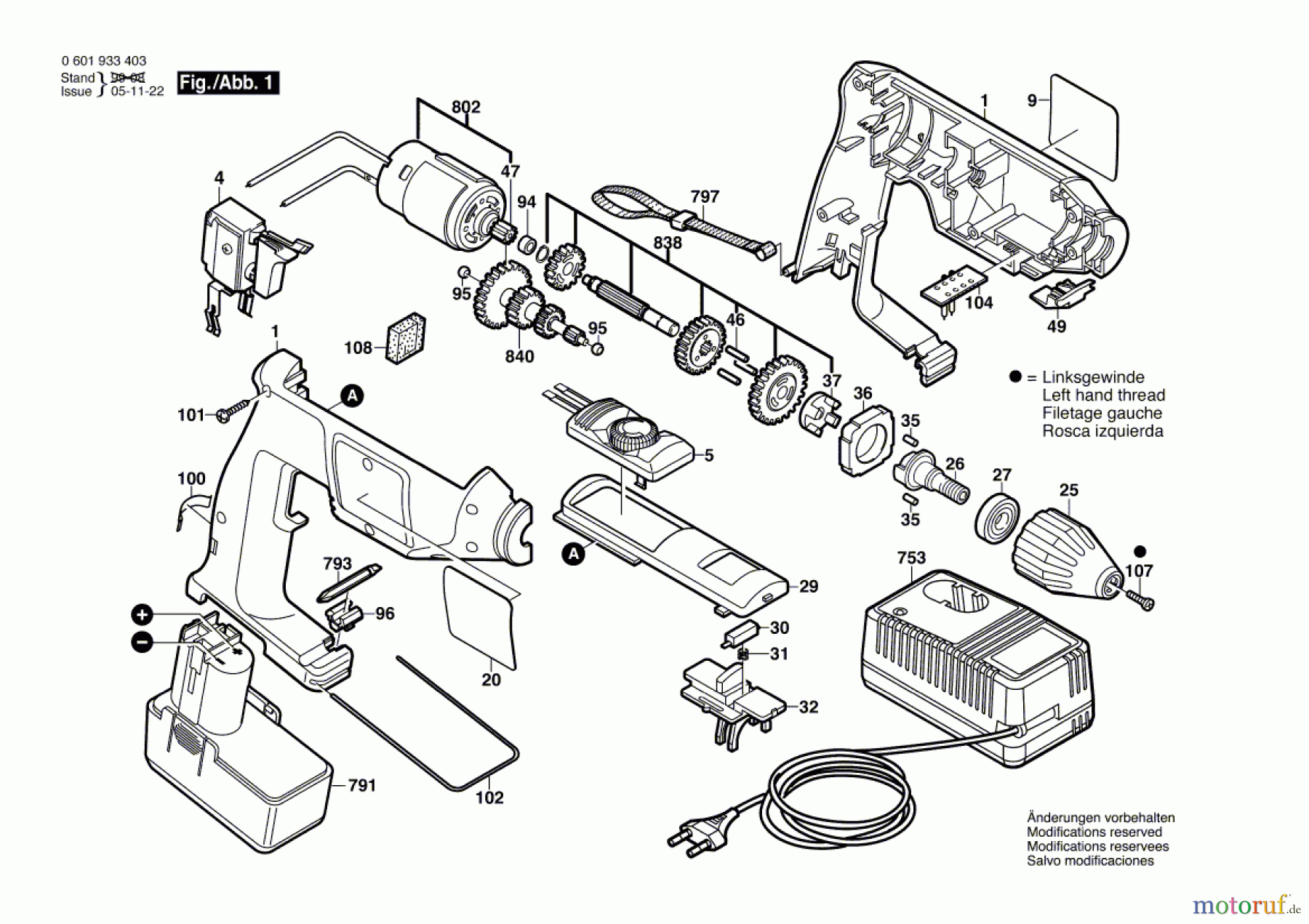 Bosch Akku Werkzeug Akku-Bohrmaschine GBM 12 VSP-3 Seite 1