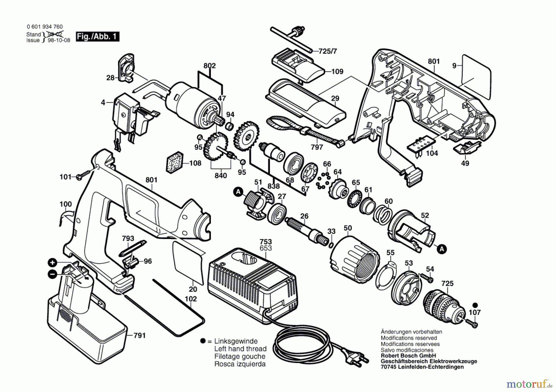 Bosch Akku Werkzeug Akku-Schrauber GSR 7,2 VE-1 Seite 1