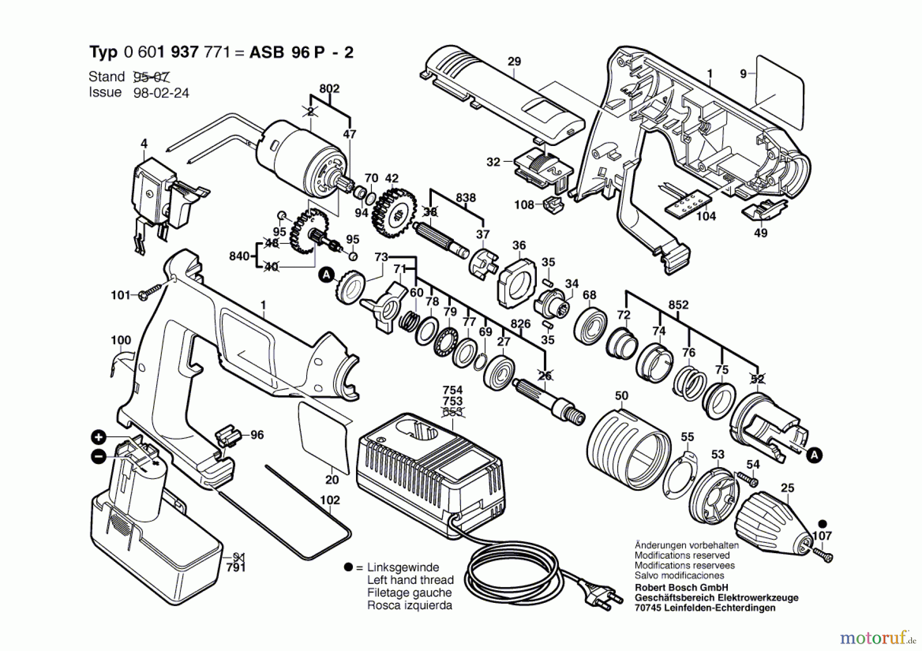 Bosch Akku Werkzeug Akku-Schlagbohrmaschine ASB 96 P-2 Seite 1