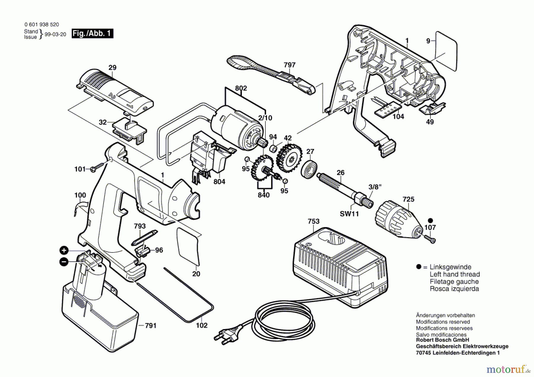 Bosch Akku Werkzeug Akku-Bohrmaschine GBM 12 VES-2 Seite 1