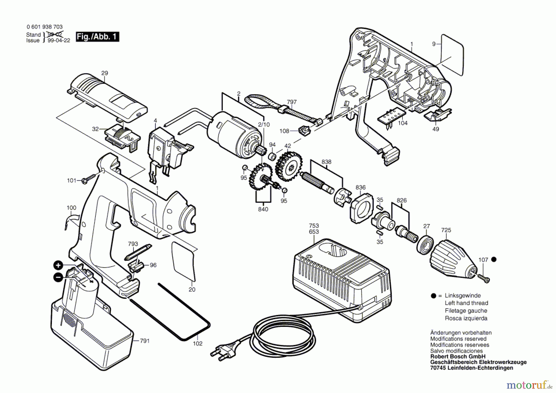 Bosch Akku Werkzeug Akku-Bohrmaschine GBM 7,2 VES-2 Seite 1