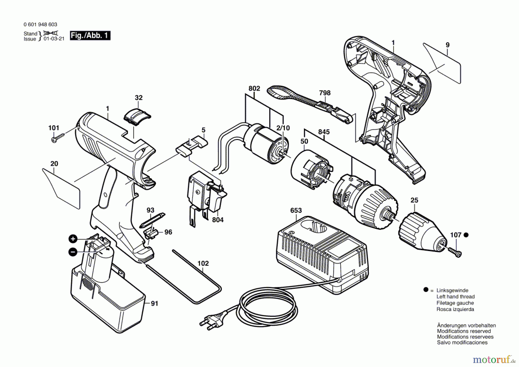 Bosch Akku Werkzeug Akku-Schrauber GSR 9,6 VE-2 Seite 1