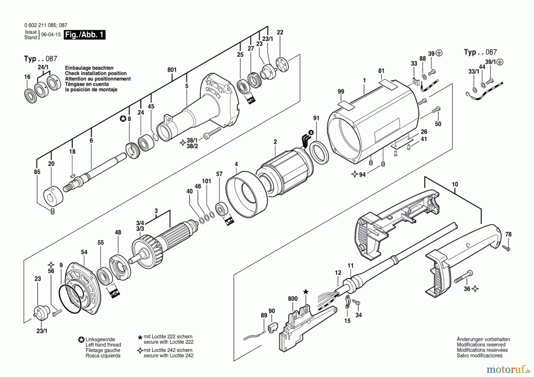 Bosch Werkzeug Hf-Geradschleifer ---- Seite 1