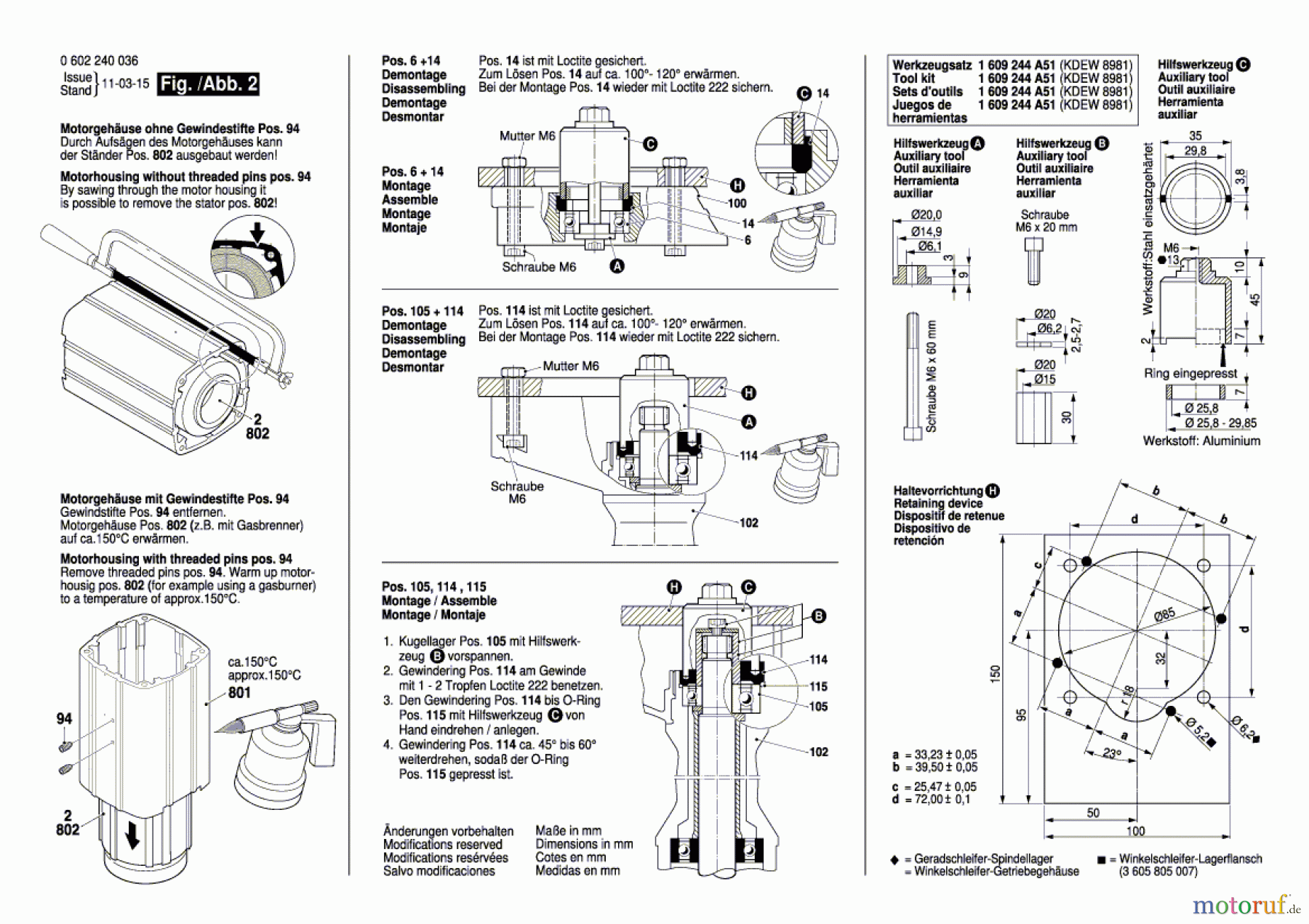 Bosch Werkzeug Hf-Geradschleifer ---- Seite 2