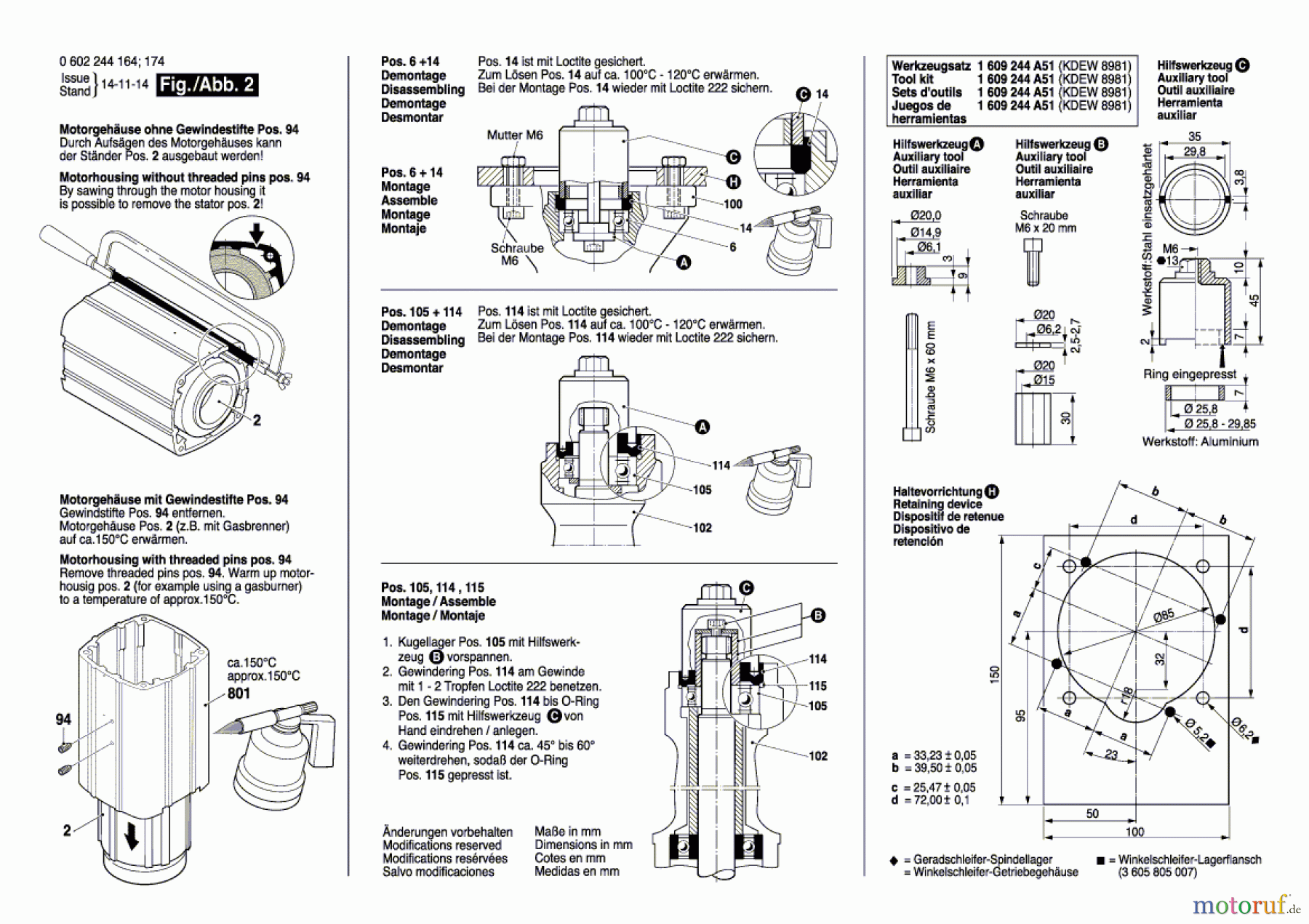  Bosch Werkzeug Hf-Geradschleifer ---- Seite 2