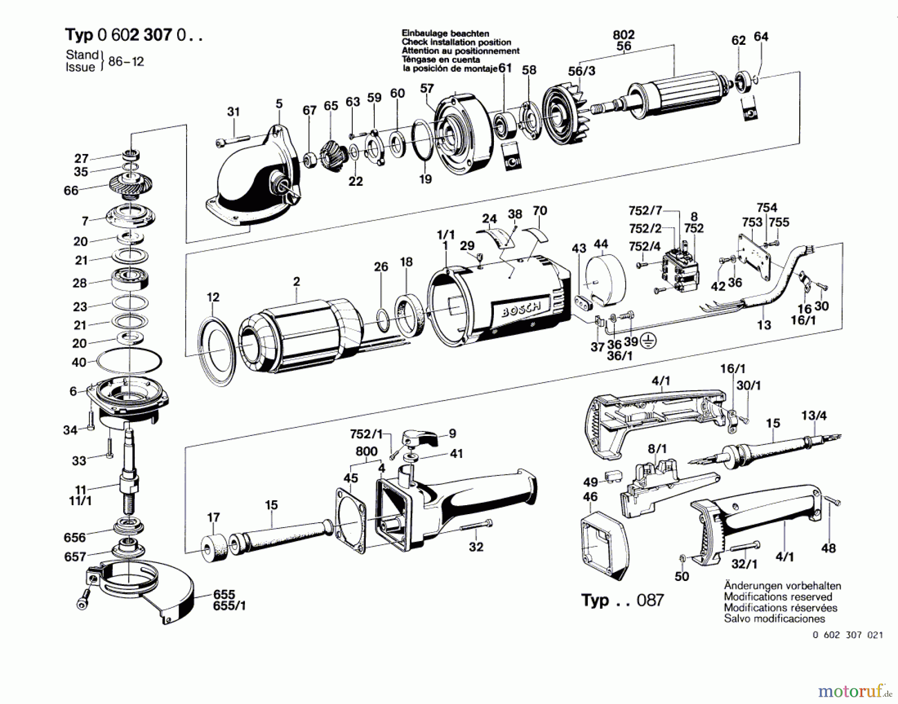 Bosch Werkzeug Hf-Winkelschleifer ---- Seite 1
