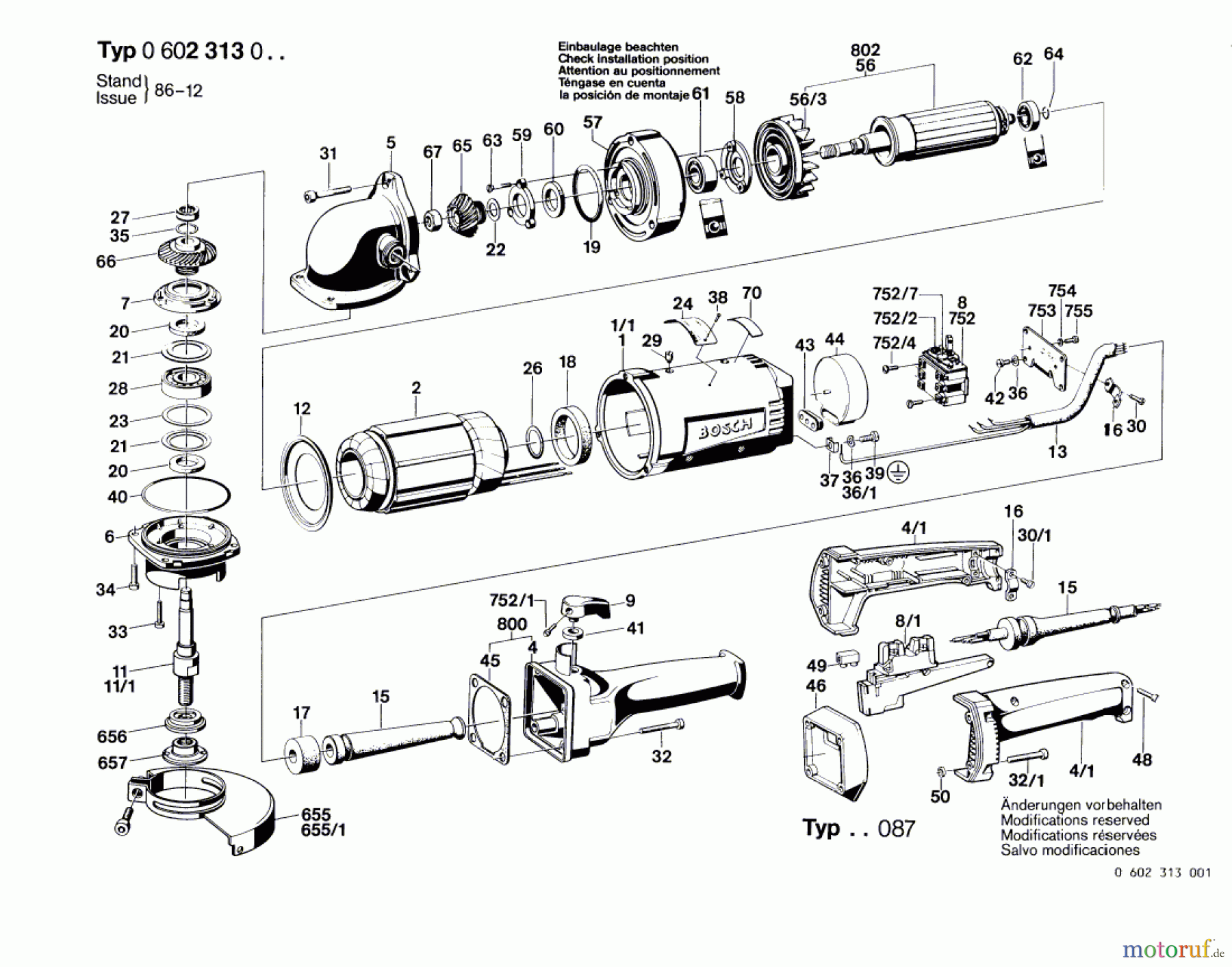 Bosch Werkzeug Hf-Winkelschleifer ---- Seite 1