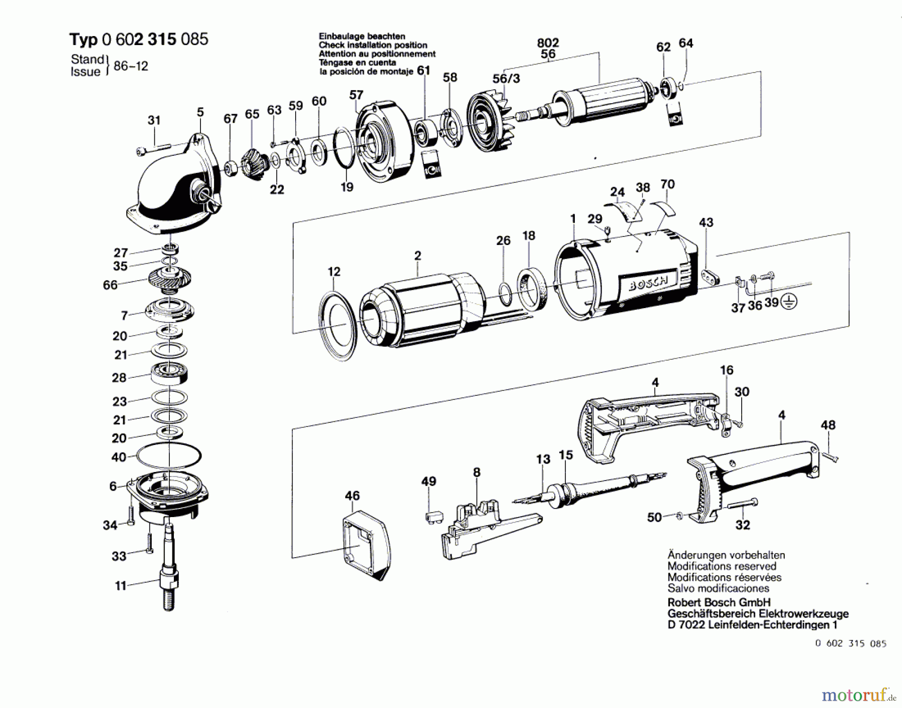 Bosch Werkzeug Hf-Winkelschleifer ---- Seite 1