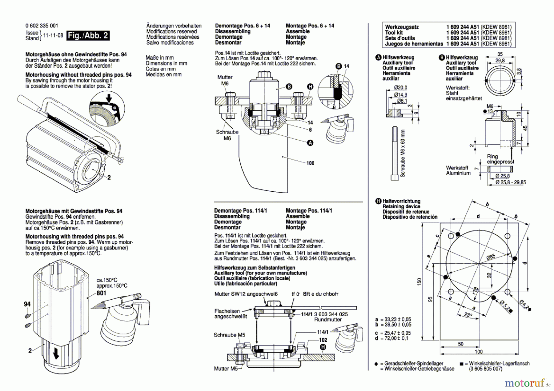 Bosch Werkzeug Hf-Winkelschleifer ---- Seite 2