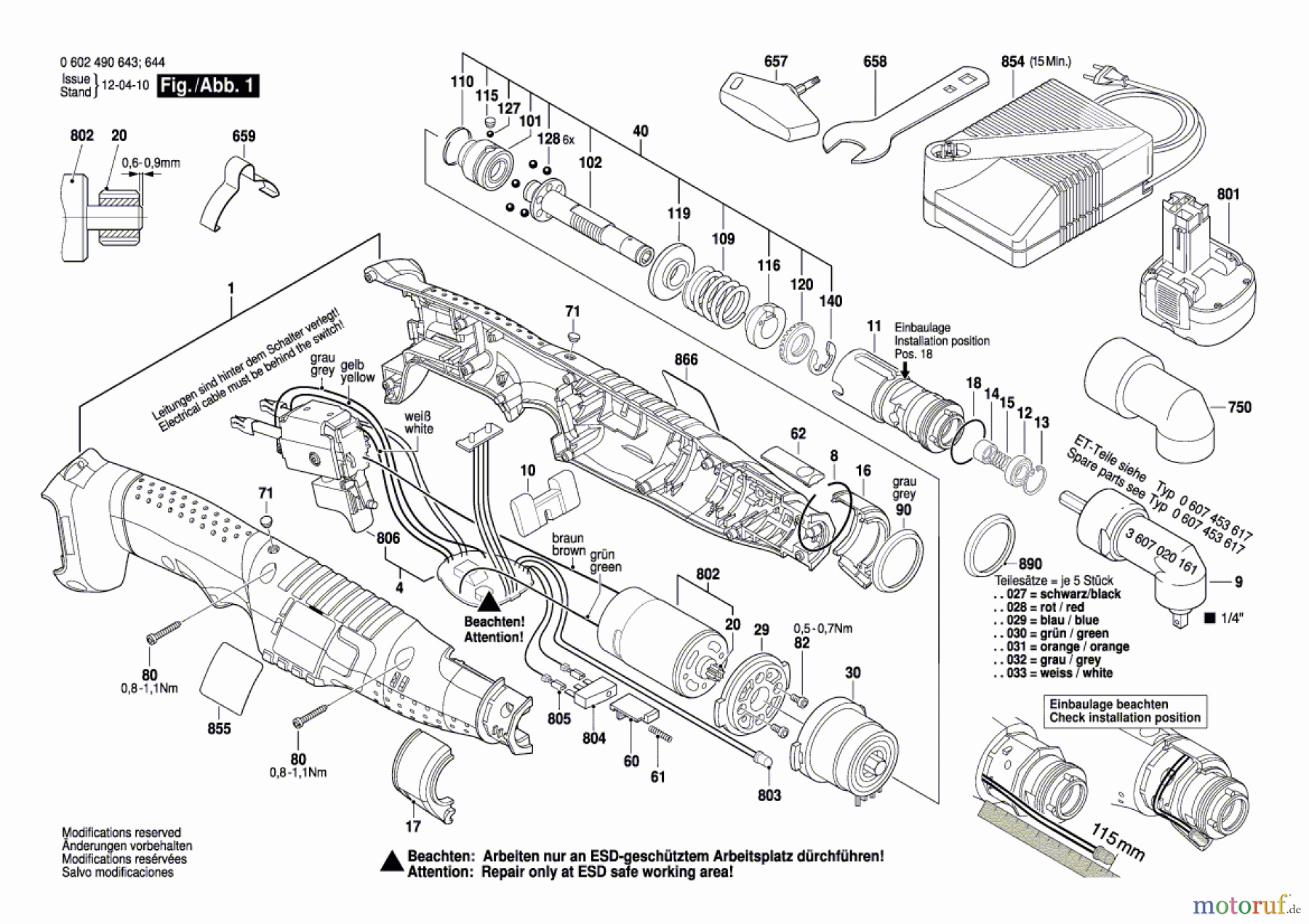 Bosch Akku Werkzeug Akku-Schrauber ANGLE EXACT 8 Seite 1