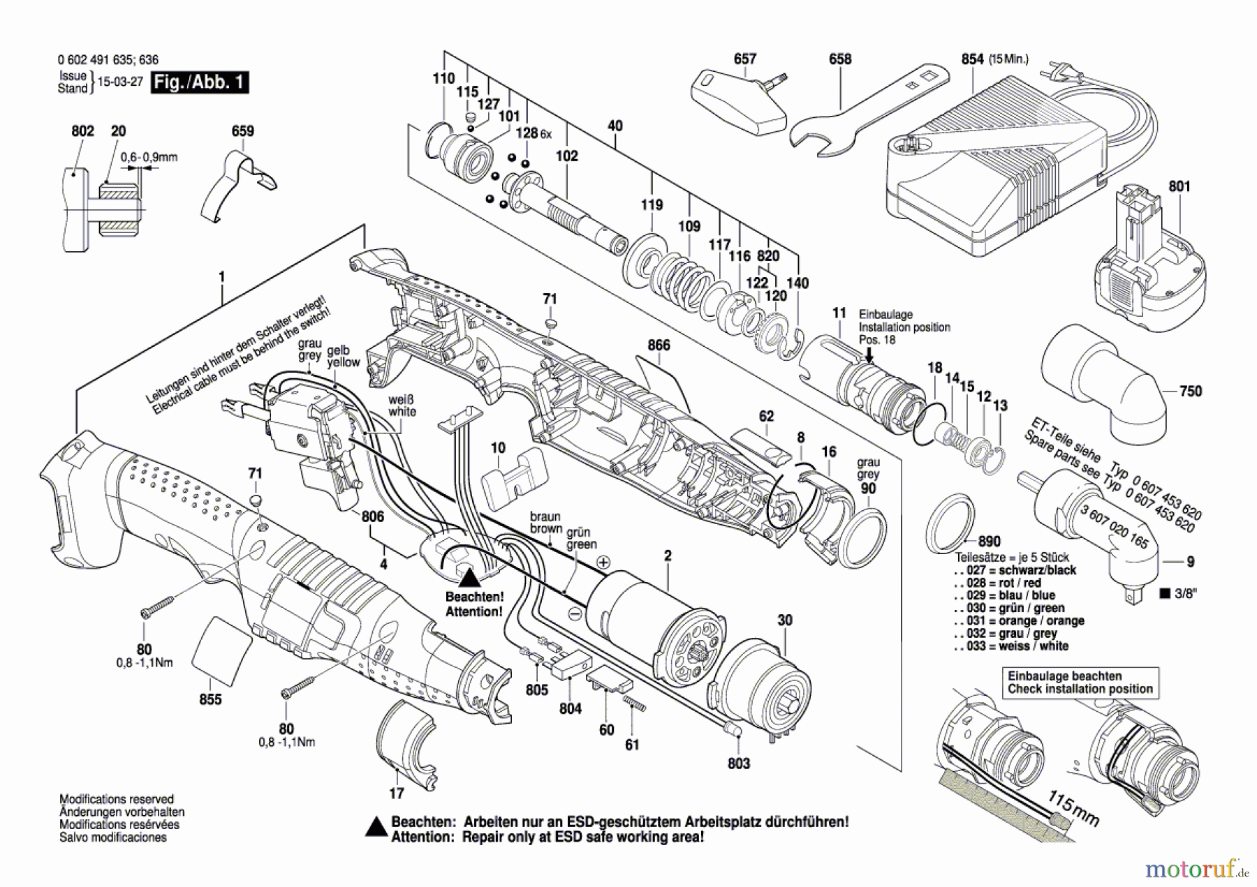 Bosch Akku Werkzeug Akku-Schrauber BT ANGLE EXACT 15 Seite 1