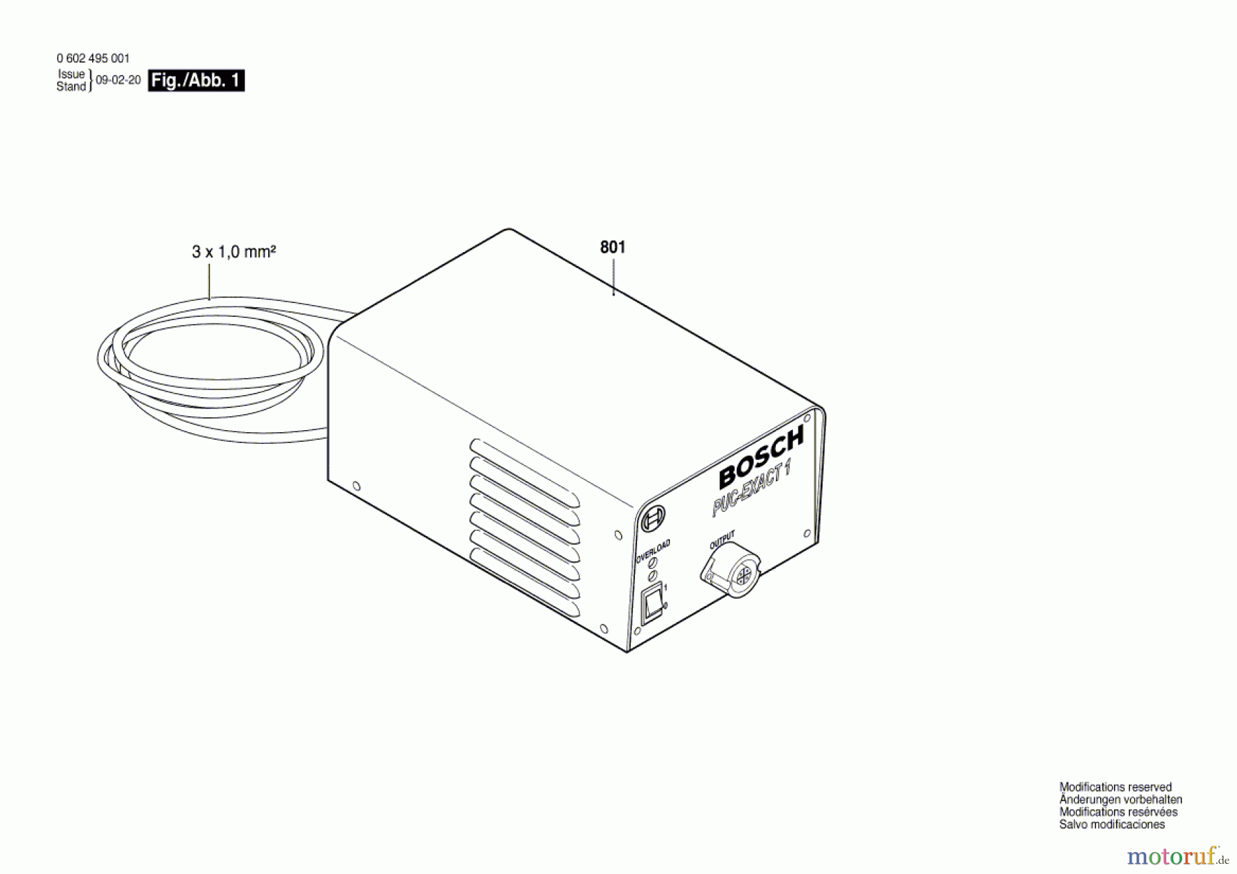 Bosch Werkzeug Netzgerät PUC-EXACT 1 Seite 1