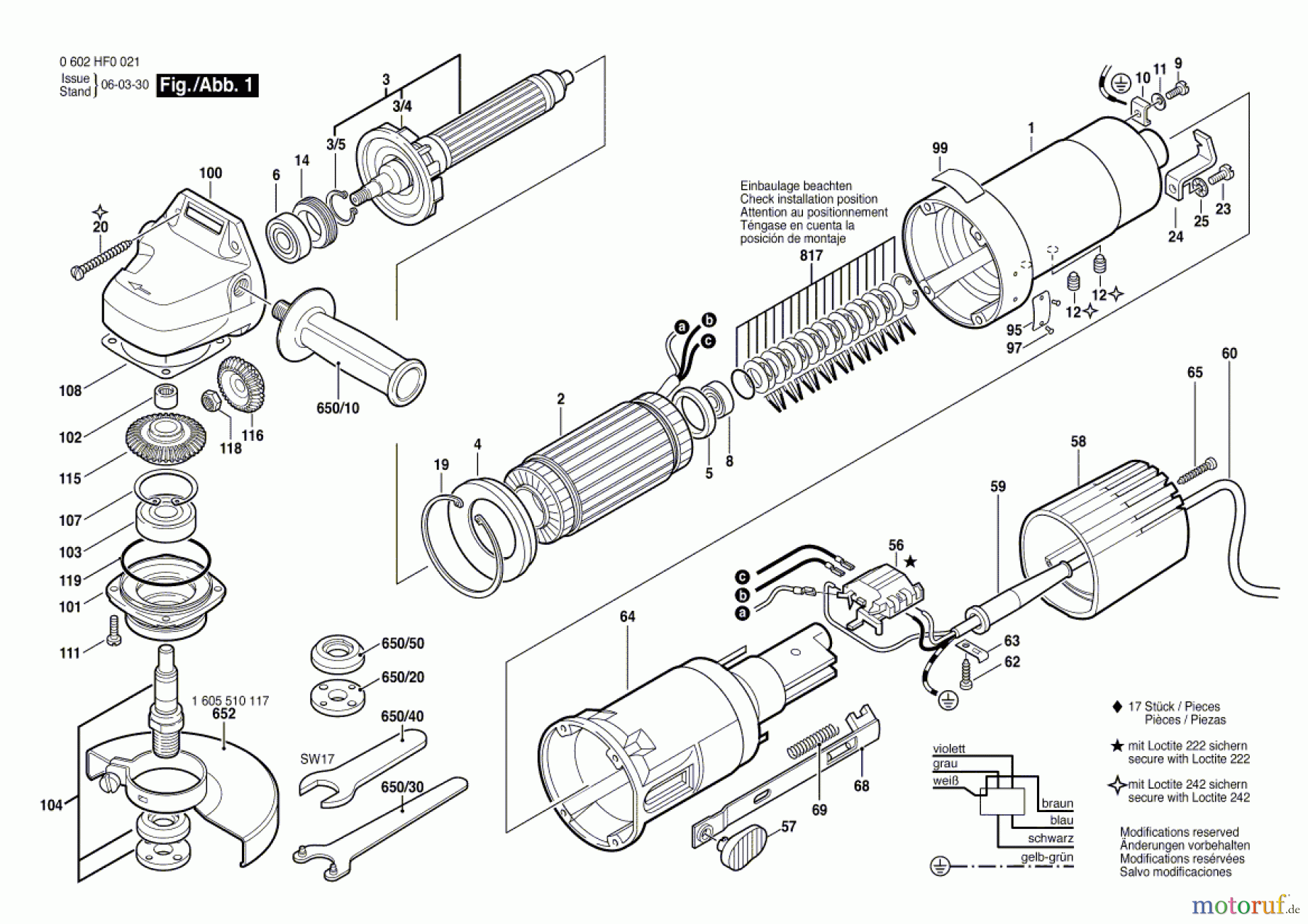 Bosch Werkzeug Winkelschleifer GR.57 Seite 1