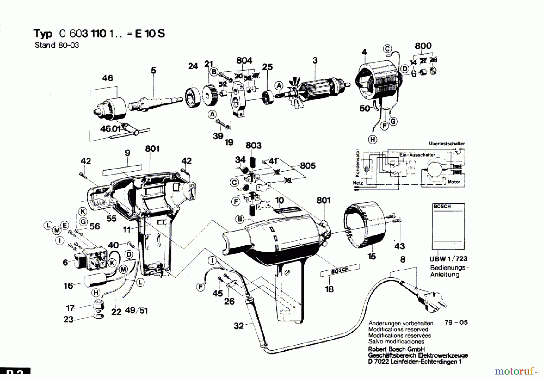 Bosch Werkzeug Bohrmaschine E 10 S Seite 1