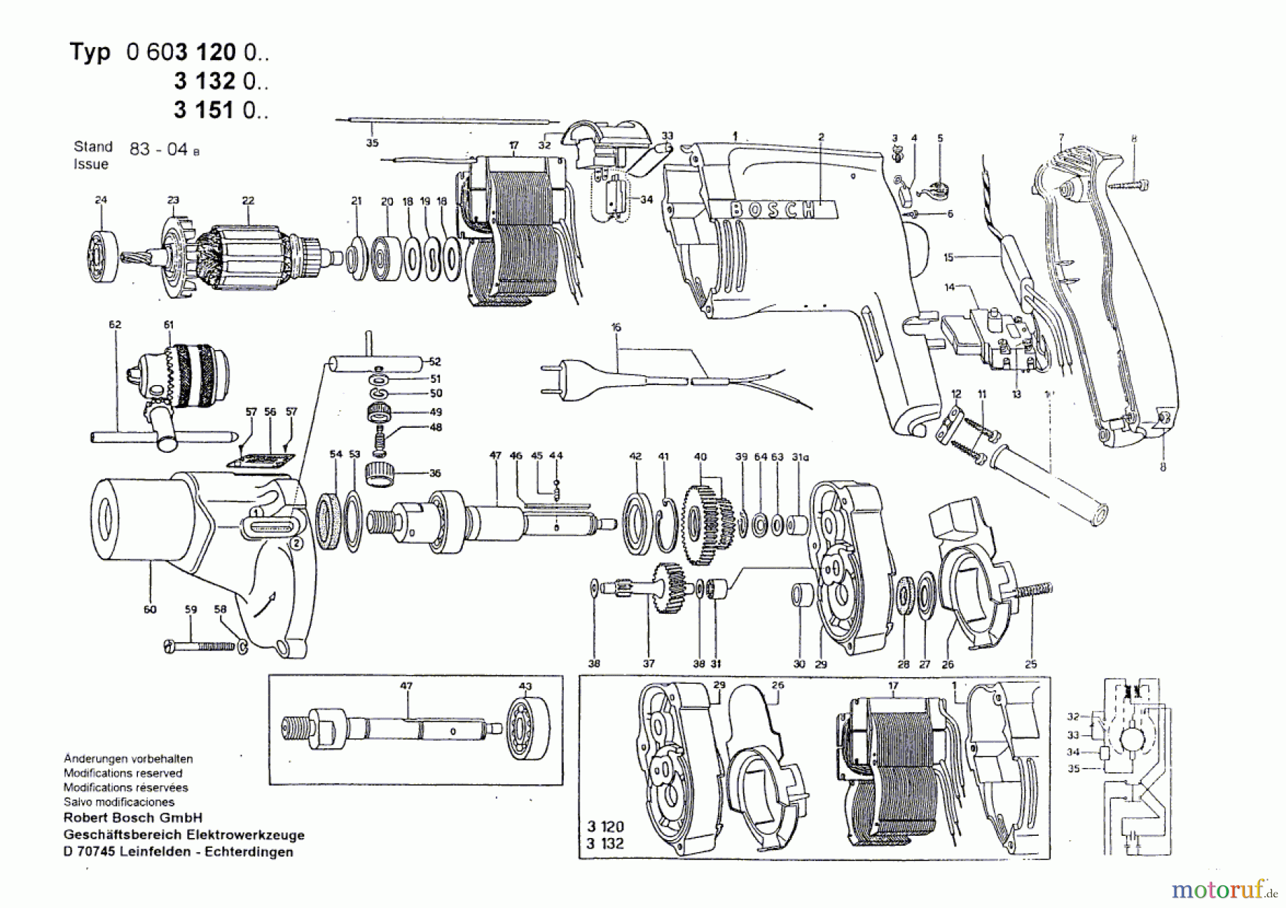 Bosch Werkzeug Bohrmaschine M 21 S Seite 1