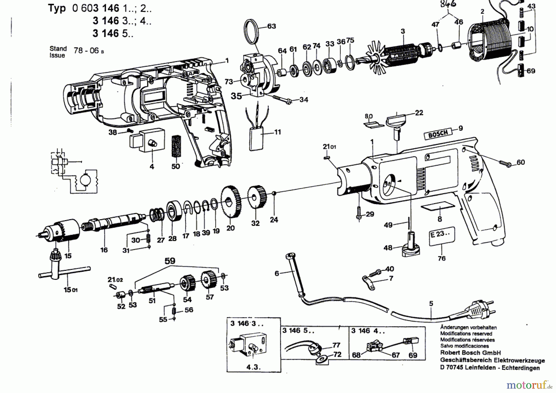 Bosch Werkzeug Schlagbohrmaschine E43 SB Seite 1