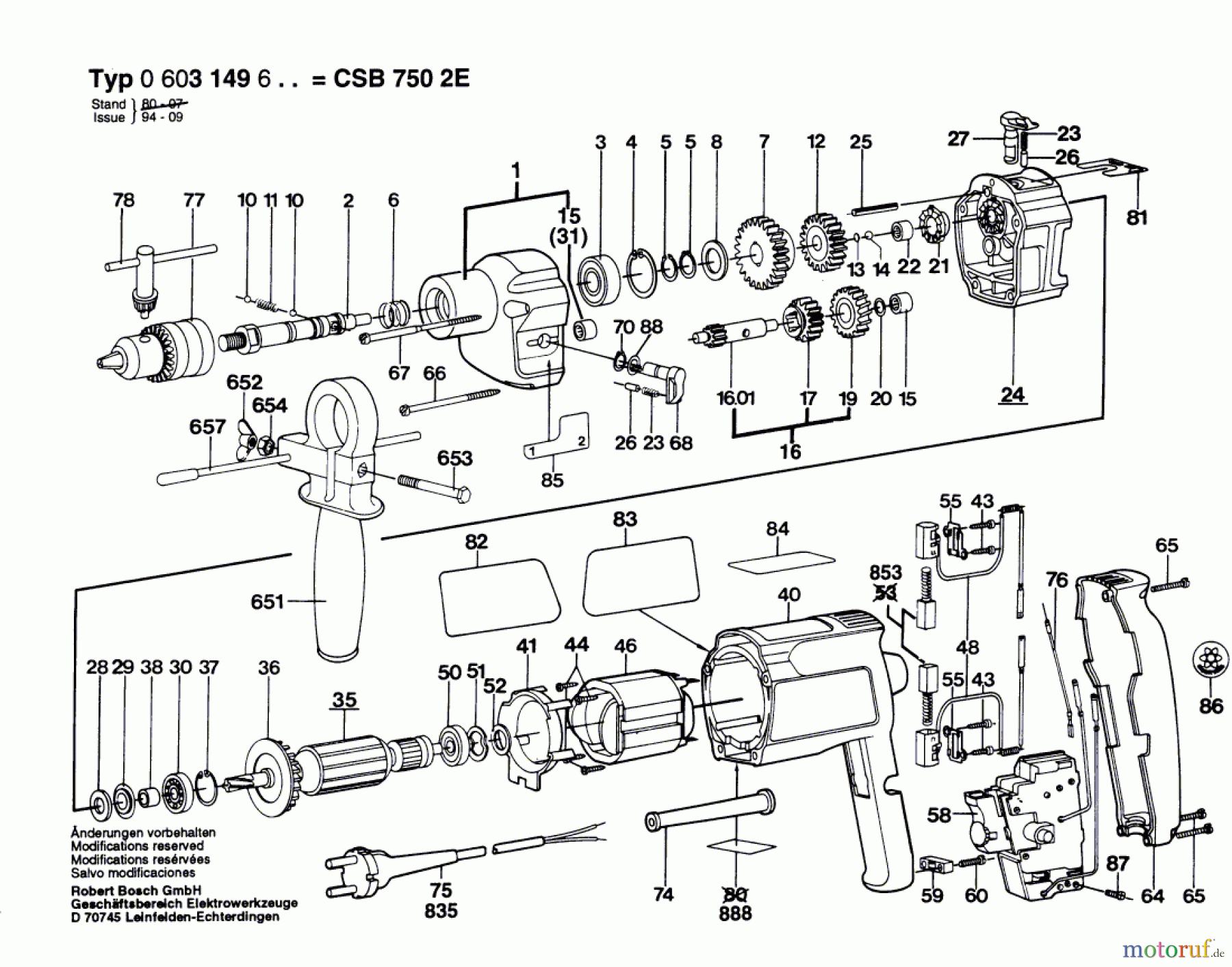 Bosch Werkzeug Hw-2G-Schlabo-E CSB 750-2 E Seite 1