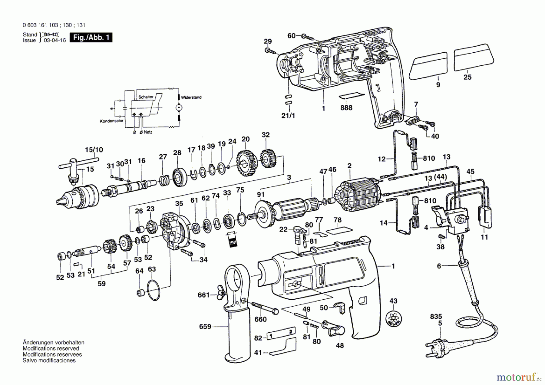 Bosch Werkzeug Schlagbohrmaschine CSB 460-2 Seite 1