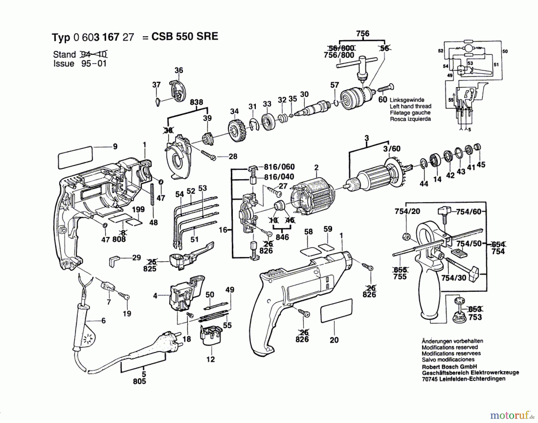 Bosch Werkzeug Hw-1G-Schlagbohrmaschine CSB 550 SRE Seite 1