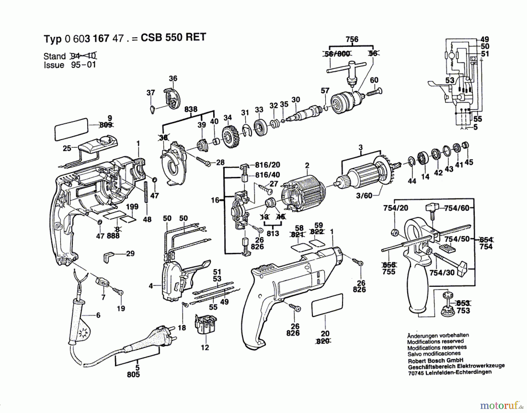 Bosch Werkzeug Hw-1G-Schlagbohrmaschine CSB 550 RET Seite 1