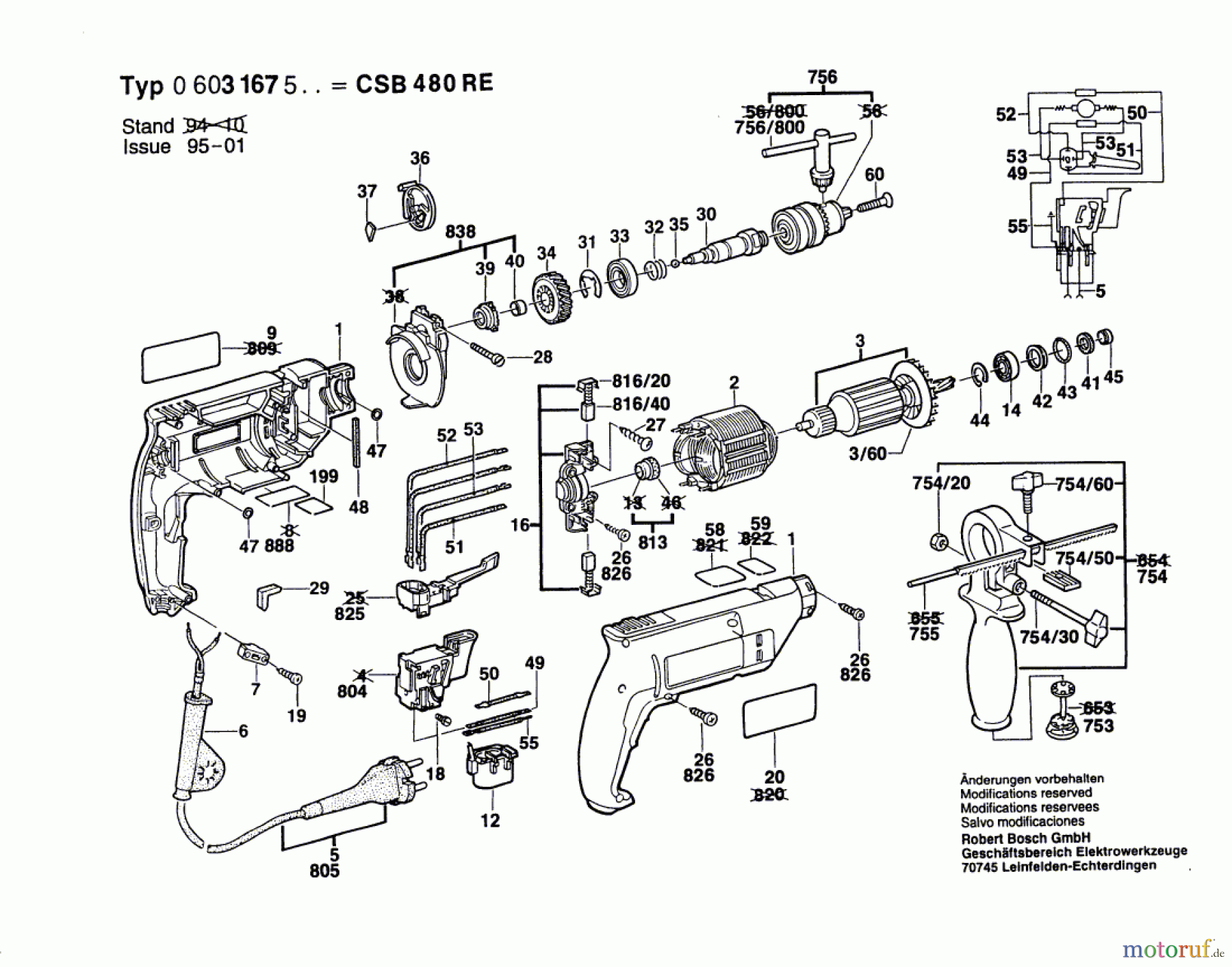 Bosch Werkzeug Hw-1G-Schlagbohrmaschine CSB 480 RE Seite 1