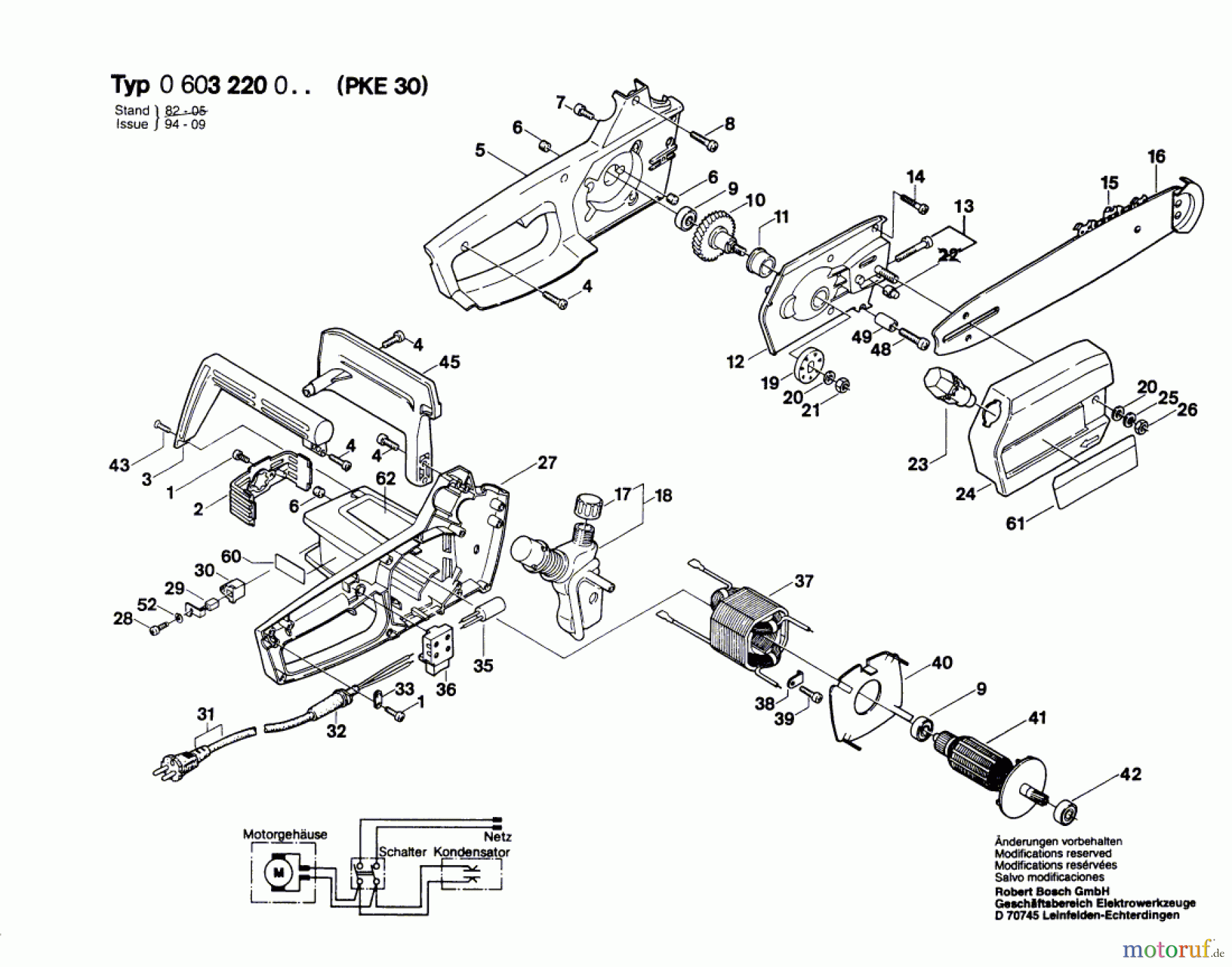 Bosch Werkzeug Hw-Handkettensäge PKE 30 Seite 1