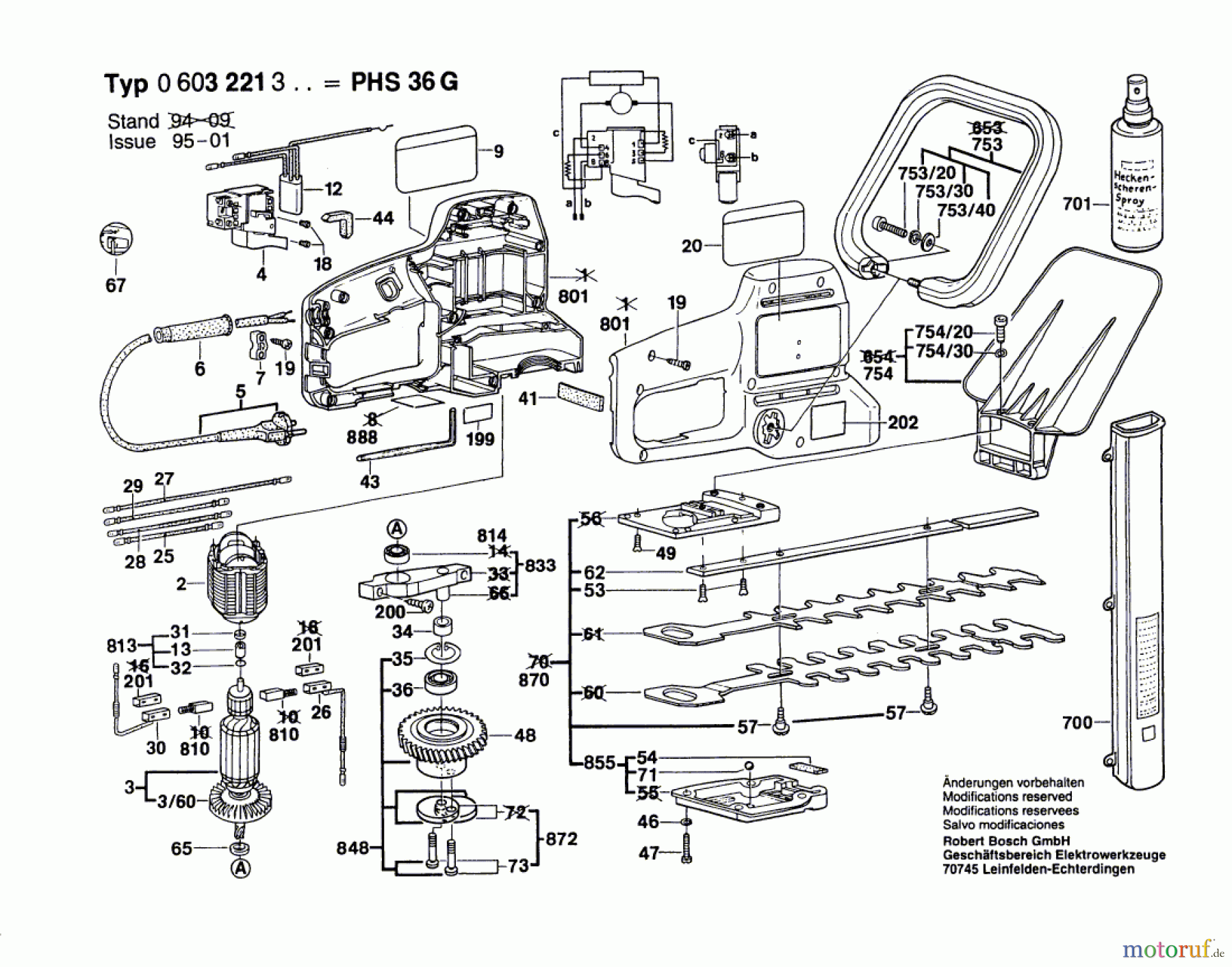 Bosch Gartengeräte Heckenschere PHS 36 G Seite 1