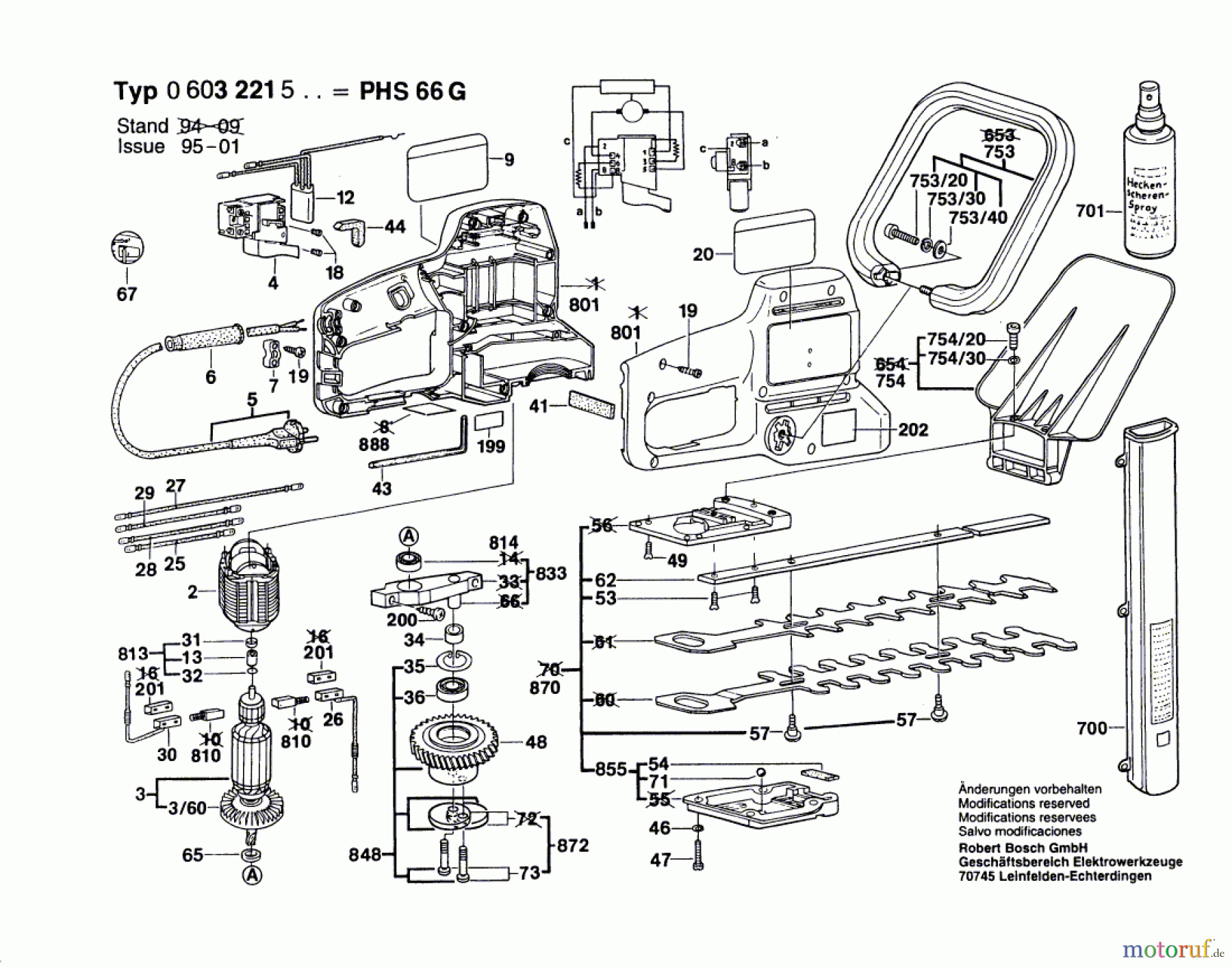 Bosch Gartengeräte Heckenschere PHS 66 G Seite 1