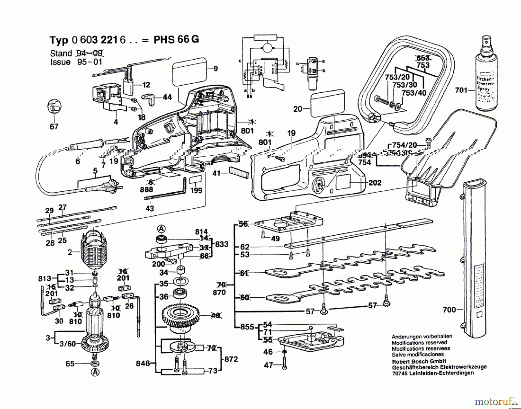  Bosch Gartengeräte Heckenschere PHS 66 G Seite 1