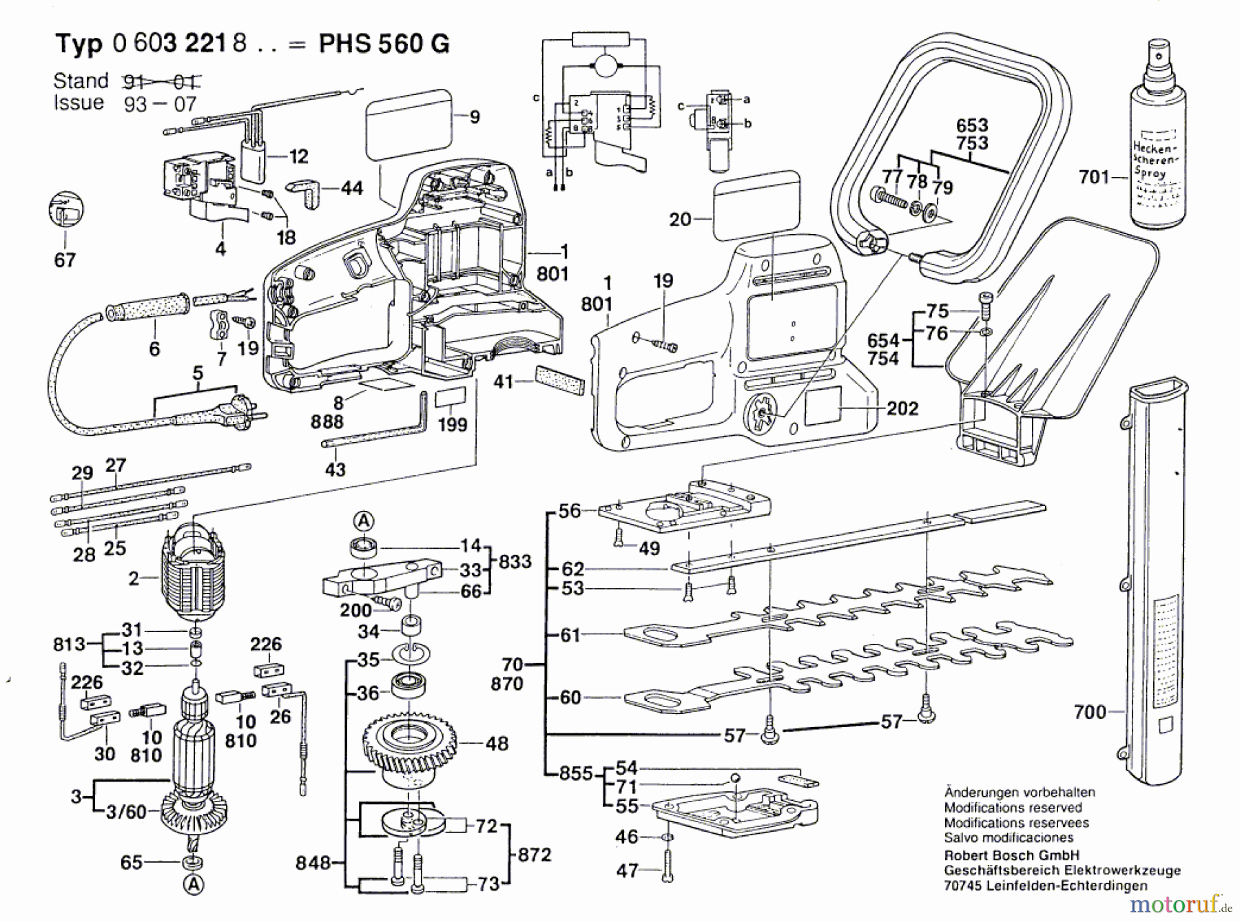 Bosch Gartengeräte Heckenschere PHS 560 G Seite 1