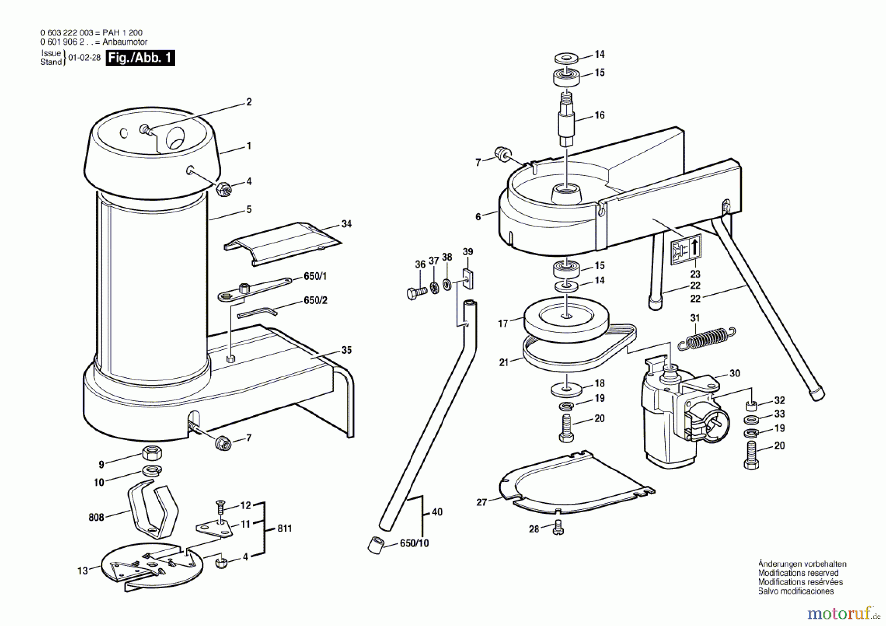 Bosch Gartengeräte Häcksler PAH 1200 Seite 1