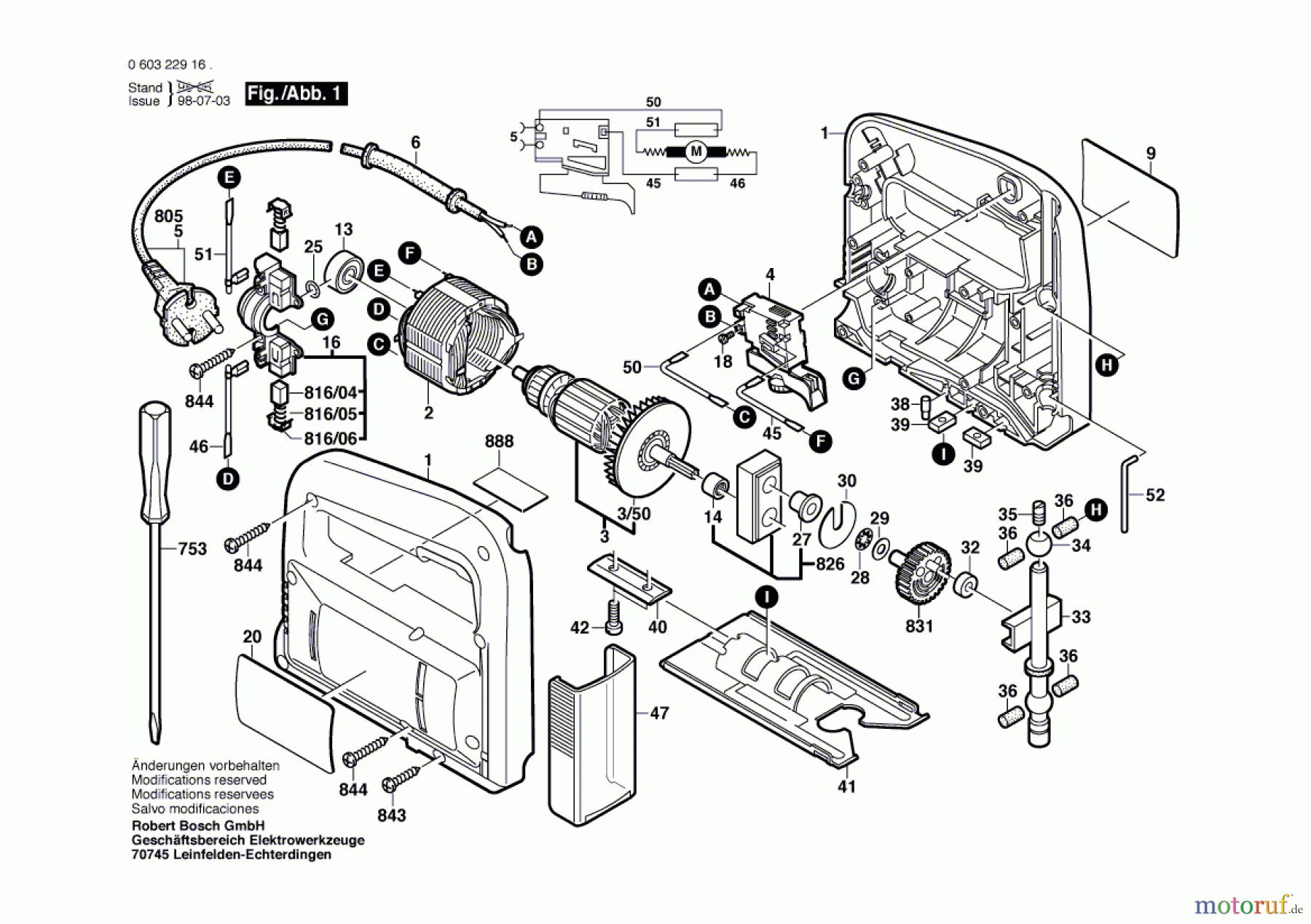 Bosch Werkzeug Stichsäge PST 50 AE Seite 1