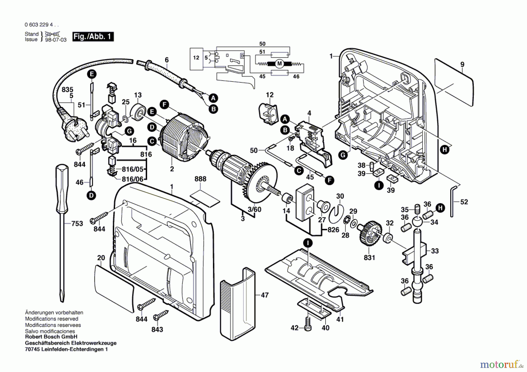Bosch Werkzeug Stichsäge PST 52 A Seite 1