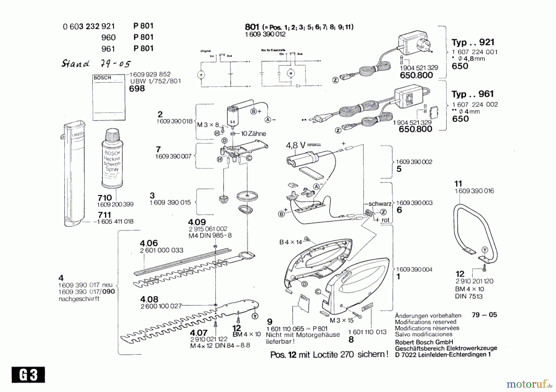 Bosch Gartengeräte Hw-Batterie-Strauchschere P 801 Seite 1