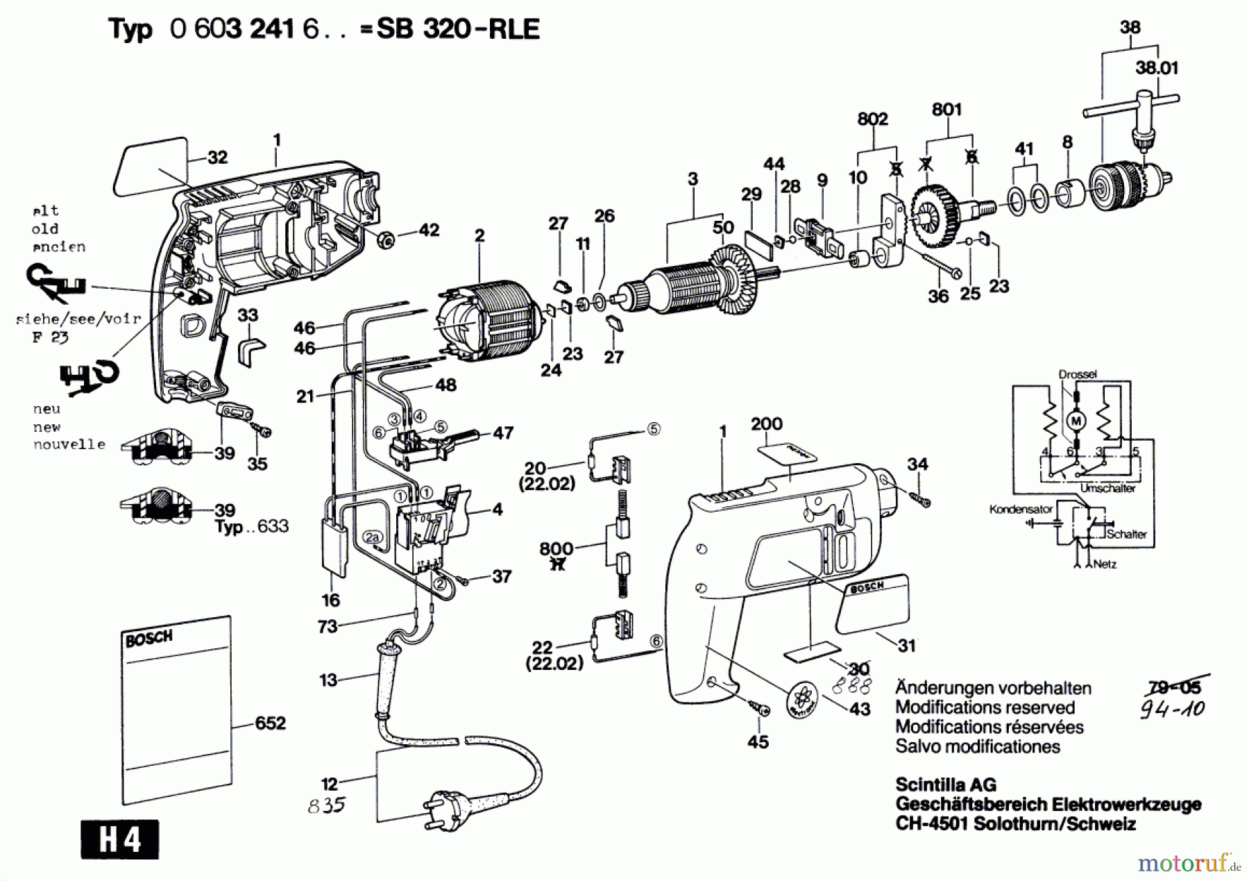 Bosch Werkzeug Schlagbohrmaschine SB 400 RLE Seite 1