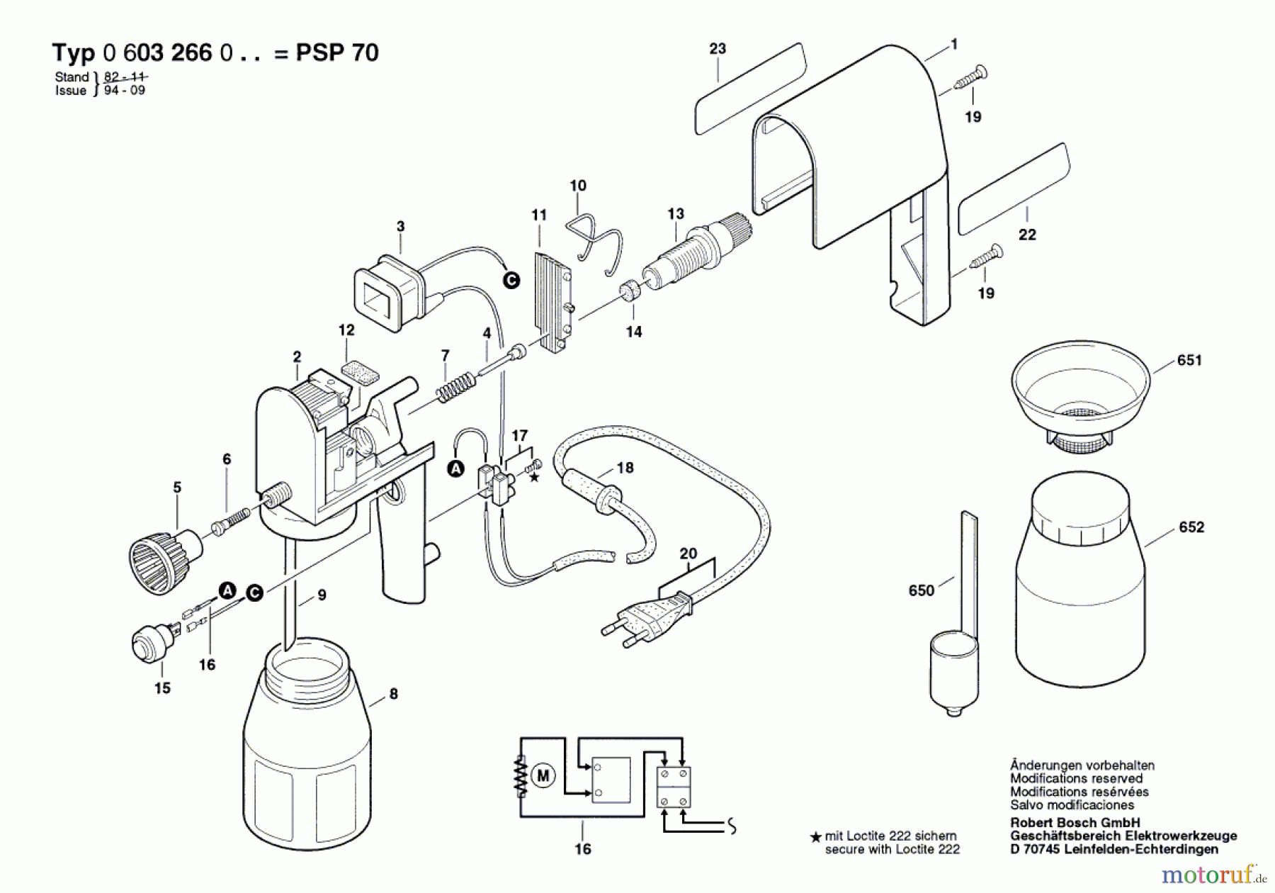 Bosch Werkzeug Hw-Spritzpistole PSP 70 Seite 1