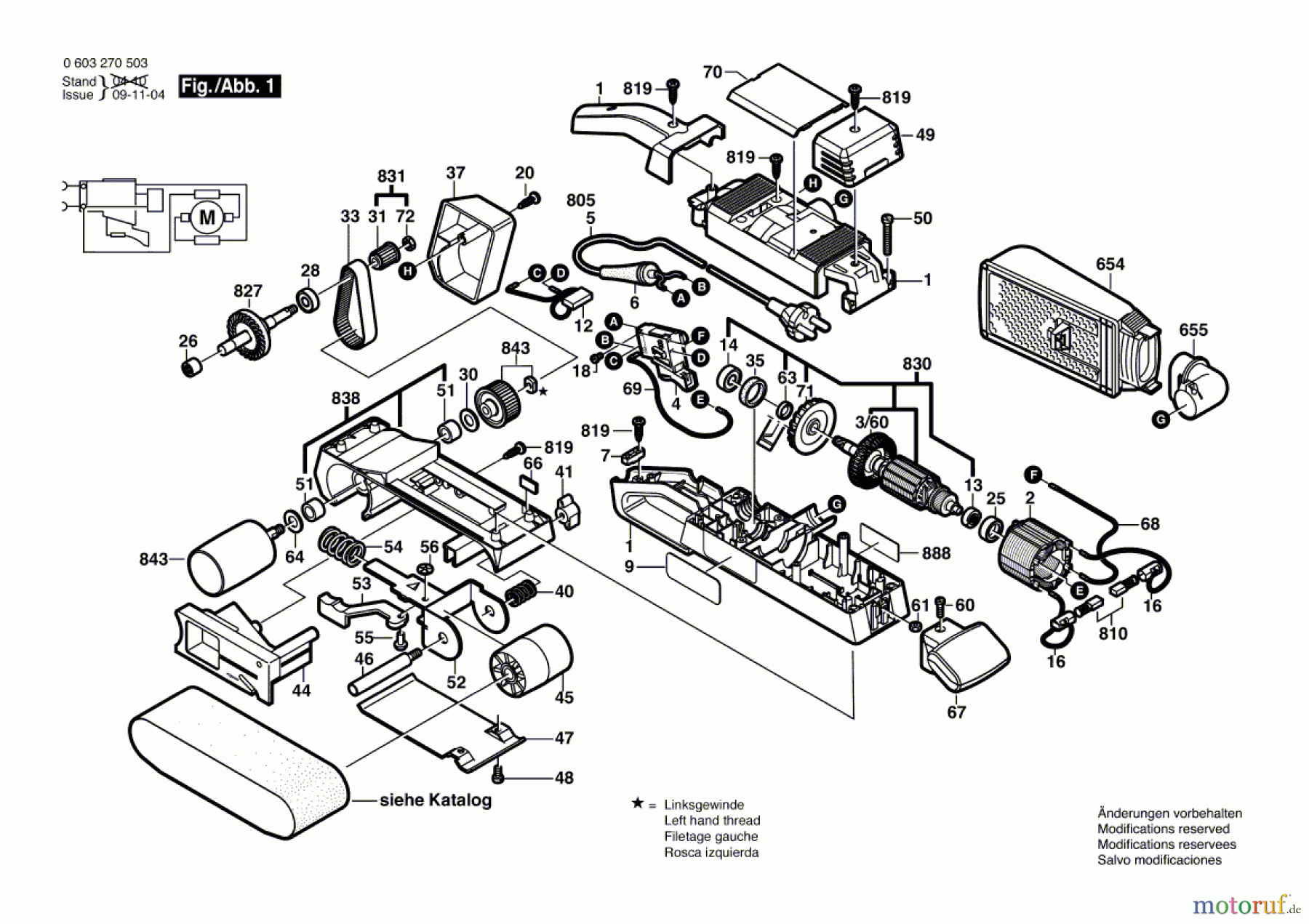 Bosch Werkzeug Bandschleifer PBS 75 AE Seite 1
