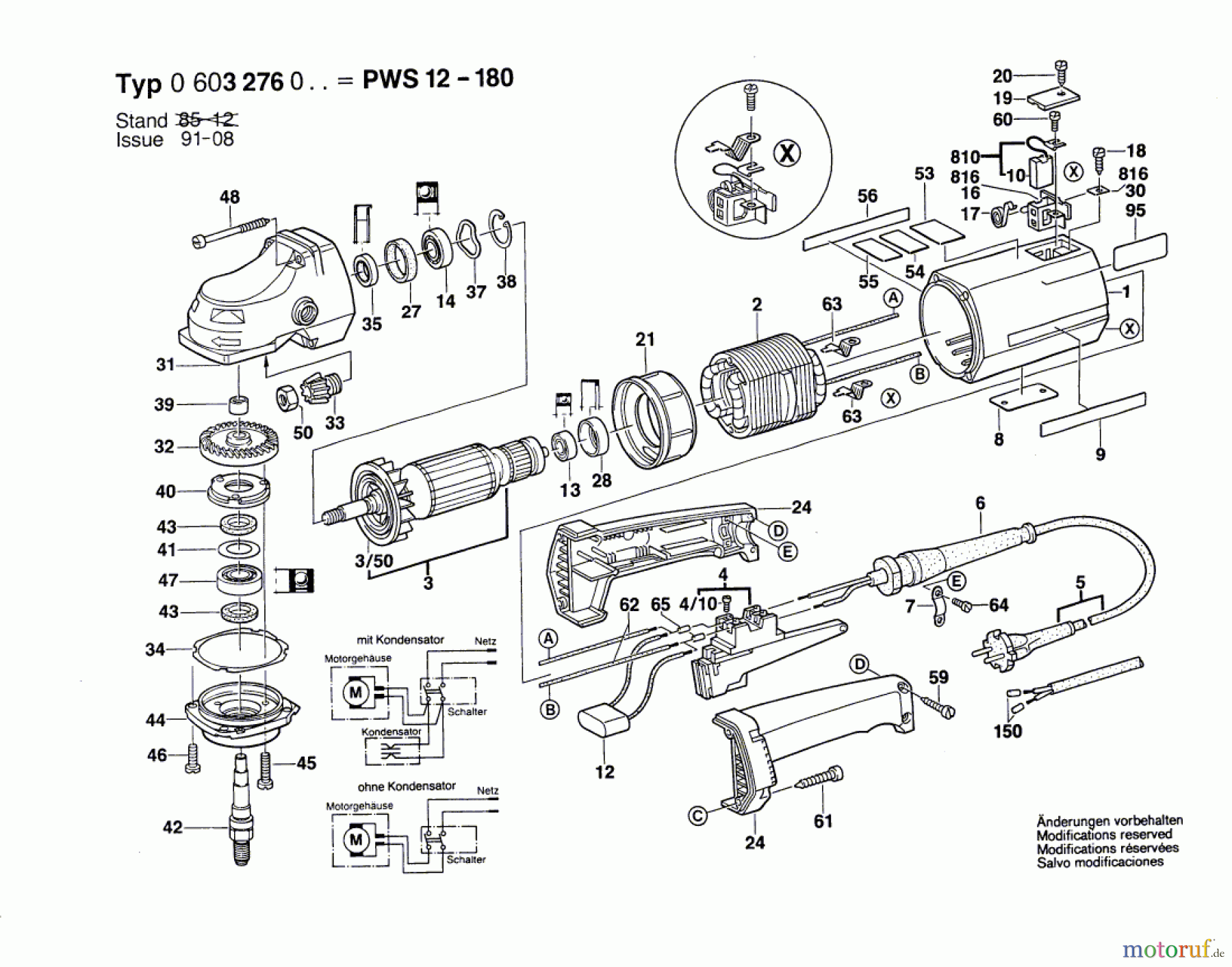 Bosch Werkzeug Hw-Winkelschleifer PWS 12-180 Seite 1