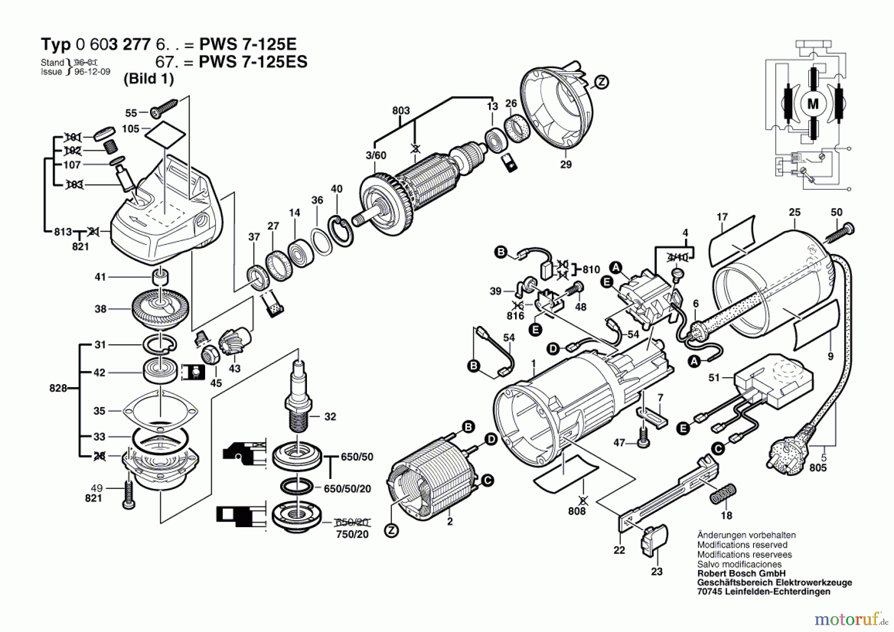Bosch Werkzeug Winkelschleifer PWS 7-125 E Seite 1