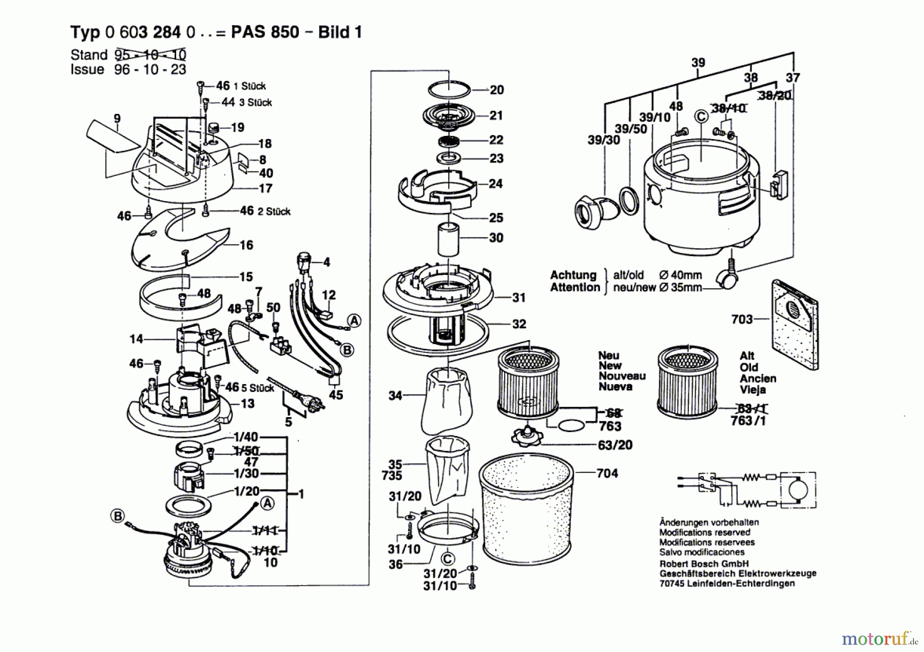 Bosch Werkzeug Hw-Allzwecksauger PAS 850 Seite 1