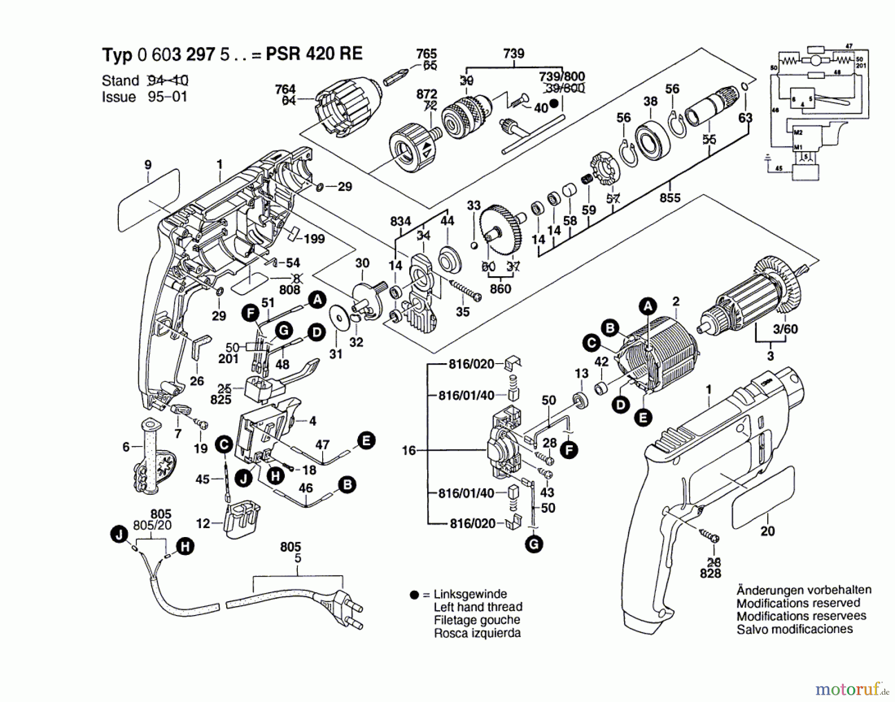 Bosch Werkzeug Hw-Schrauber PSR 420 RE Seite 1