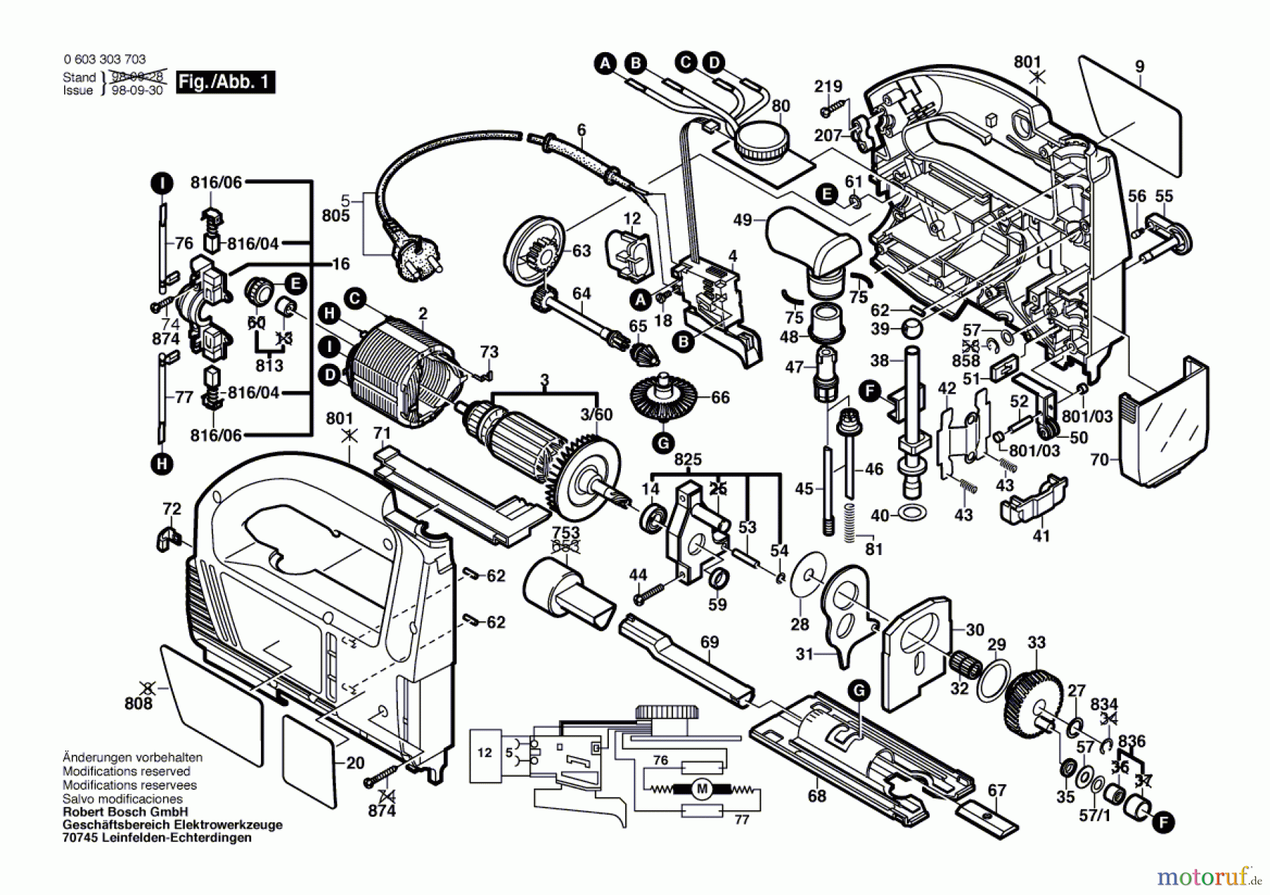  Bosch Werkzeug Stichsäge PST 800 PAC Seite 1
