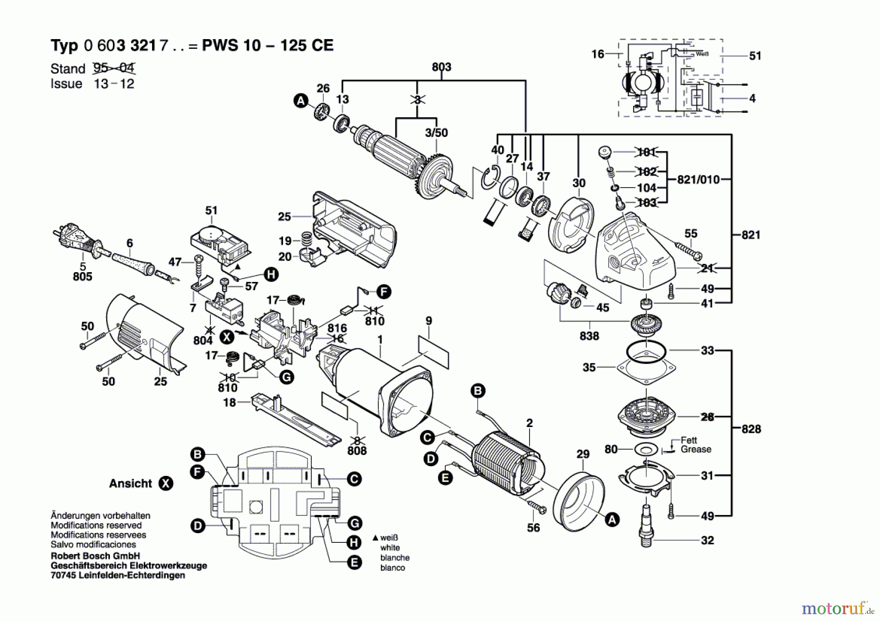Bosch Werkzeug Winkelschleifer PWS 10-125 CE Seite 1