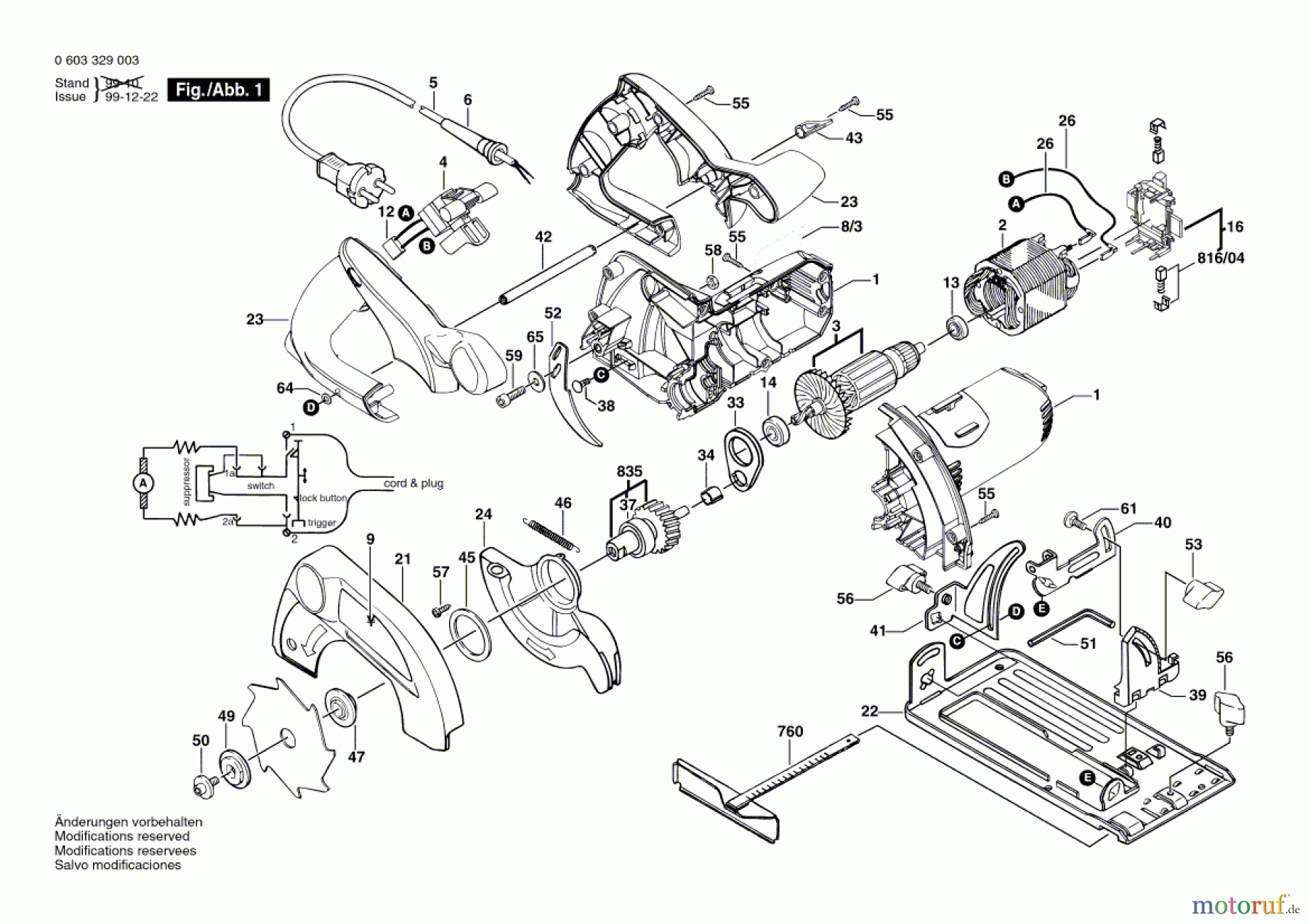 Bosch Werkzeug Kreissäge PKS 46 Seite 1