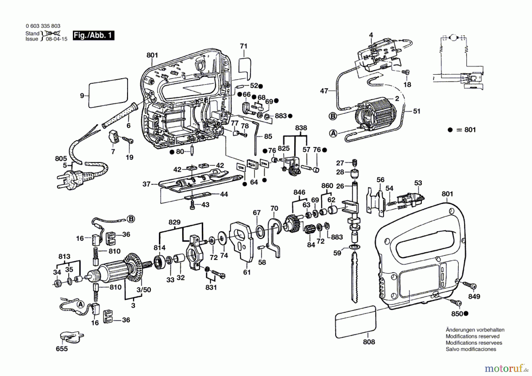 Bosch Werkzeug Stichsäge PST 65 PE Seite 1