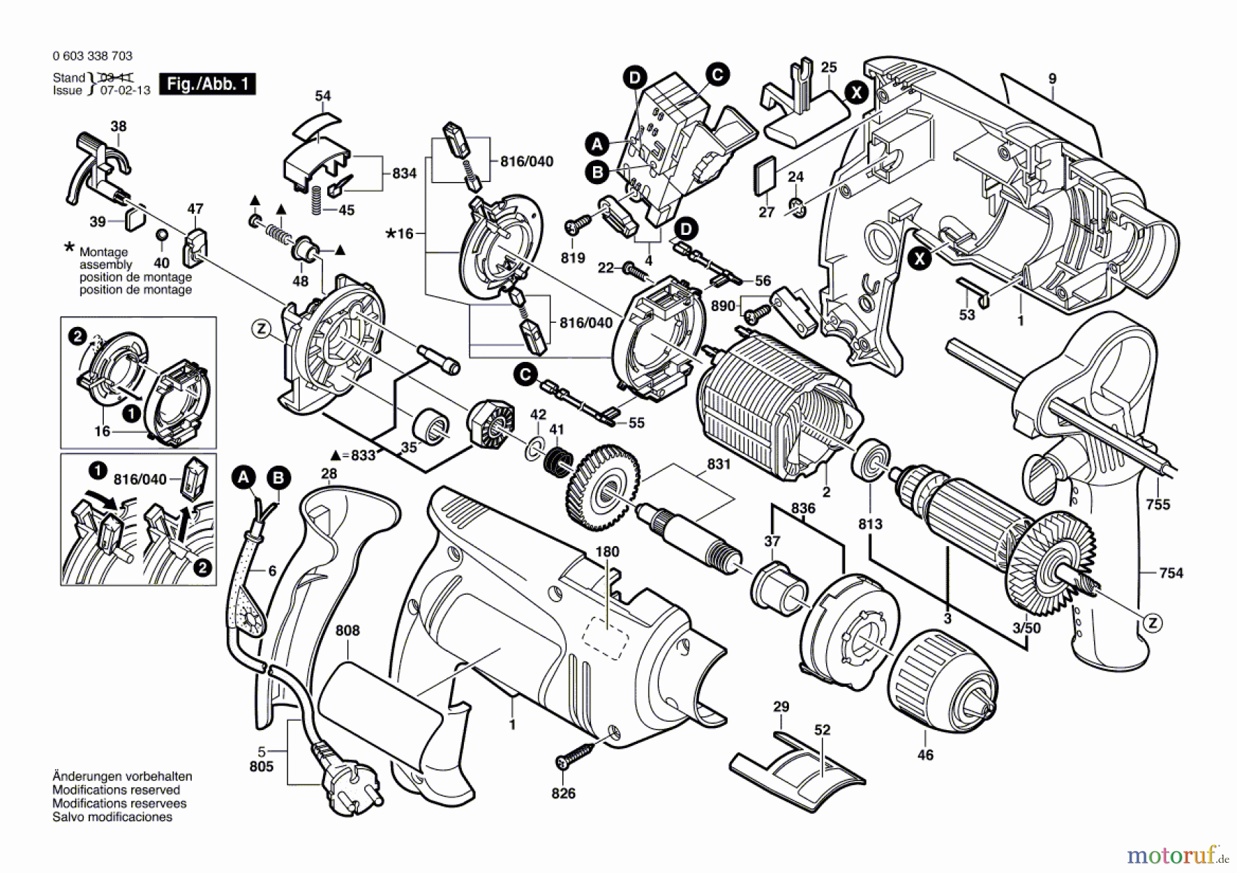 Bosch Werkzeug Schlagbohrmaschine PSB 16 RE Seite 1
