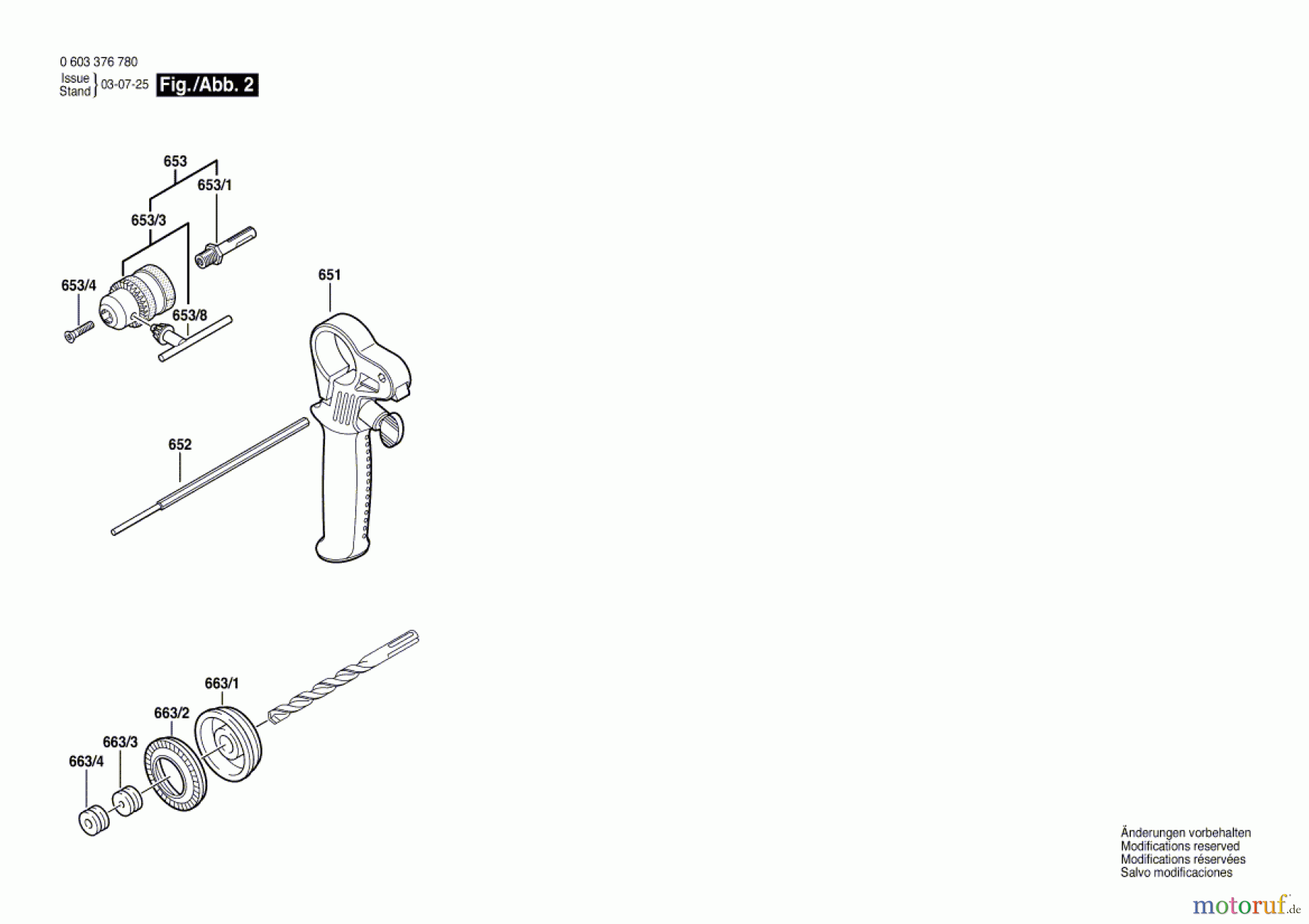 Bosch Werkzeug Bohrhammer PBH 200 RE Seite 2
