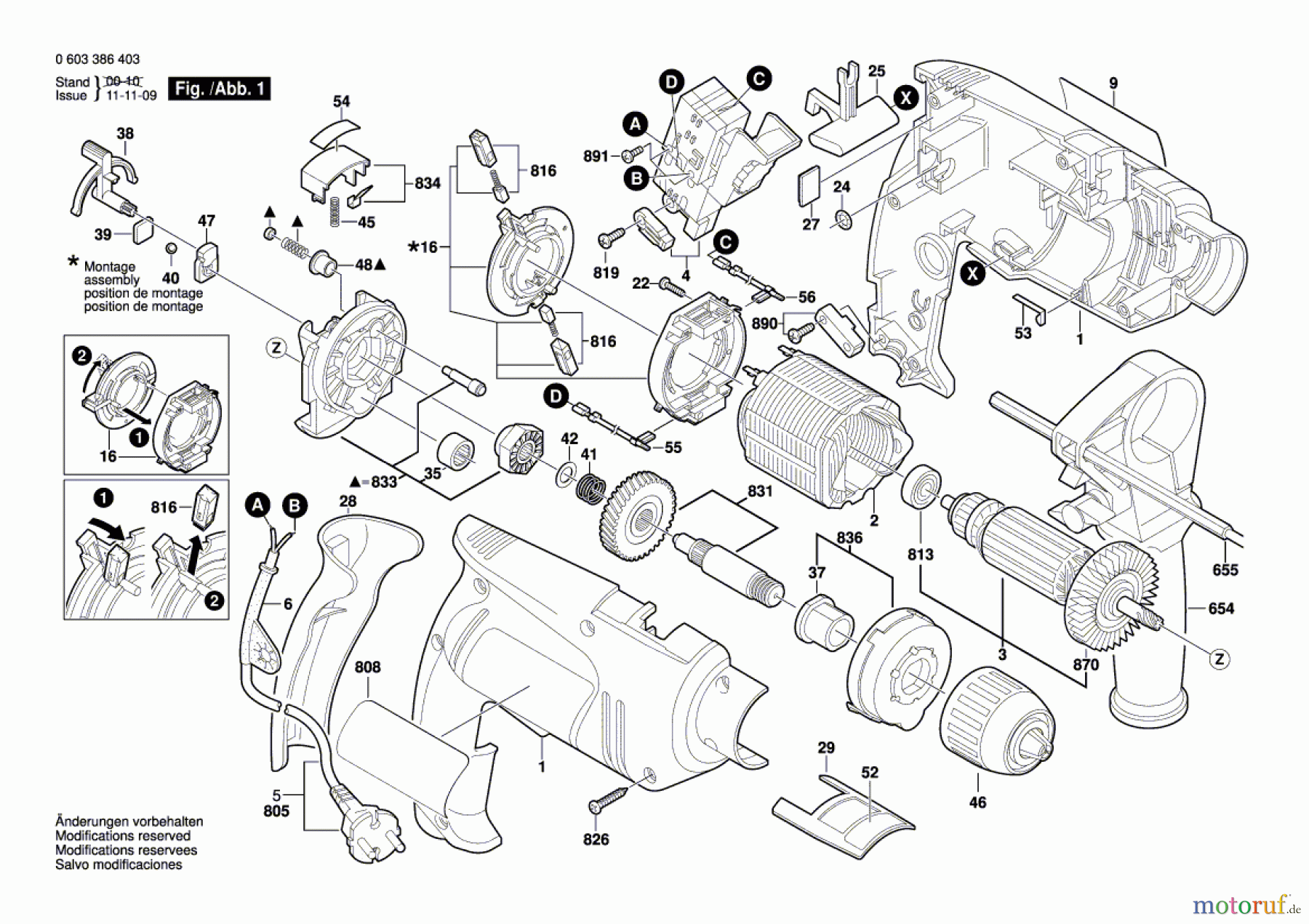 Bosch Werkzeug Schlagbohrmaschine PSB 7000 RE Seite 1
