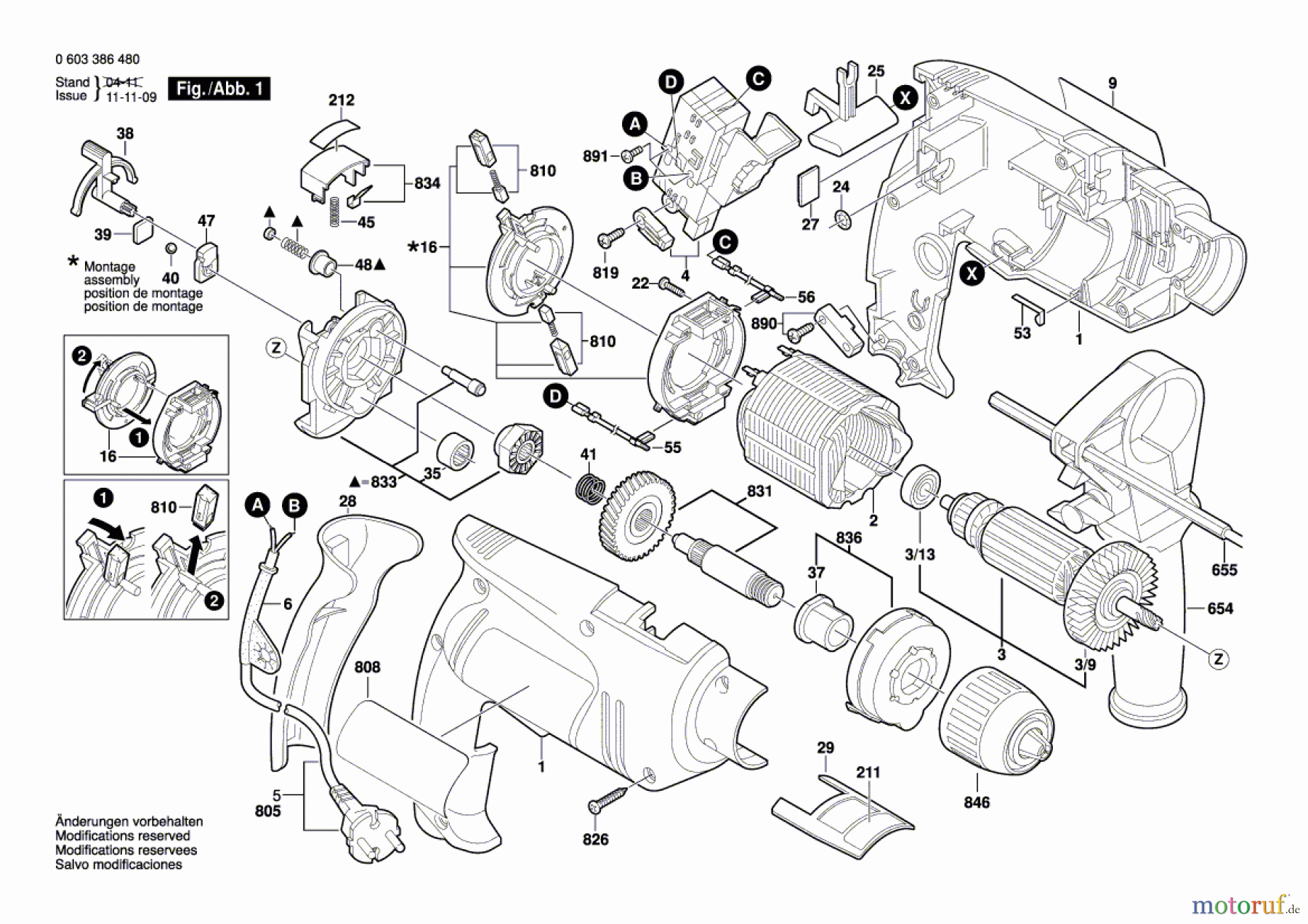 Bosch Werkzeug Schlagbohrmaschine PSB 700 RE Seite 1