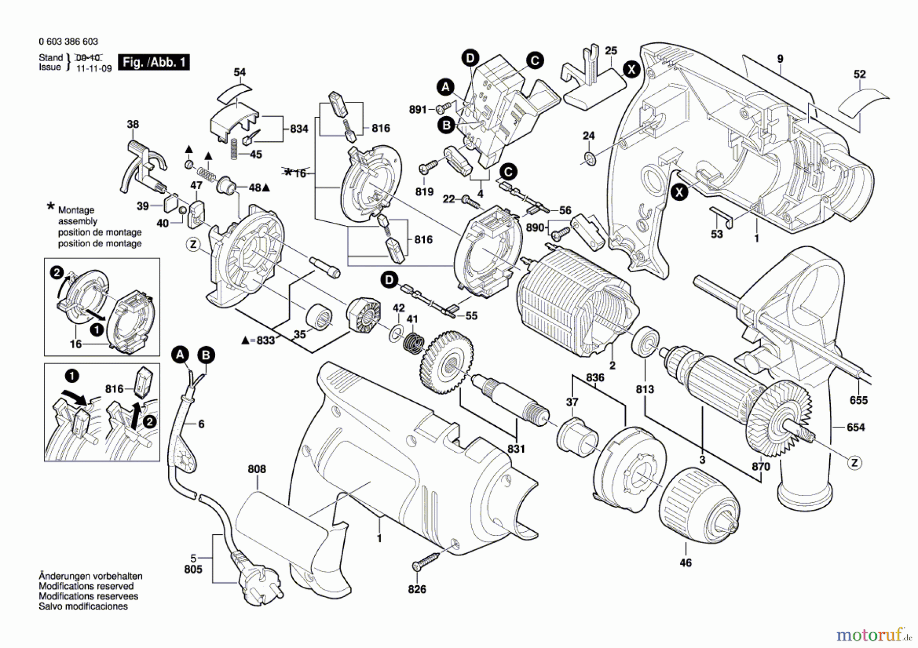 Bosch Werkzeug Schlagbohrmaschine PSB 600 RE Seite 1